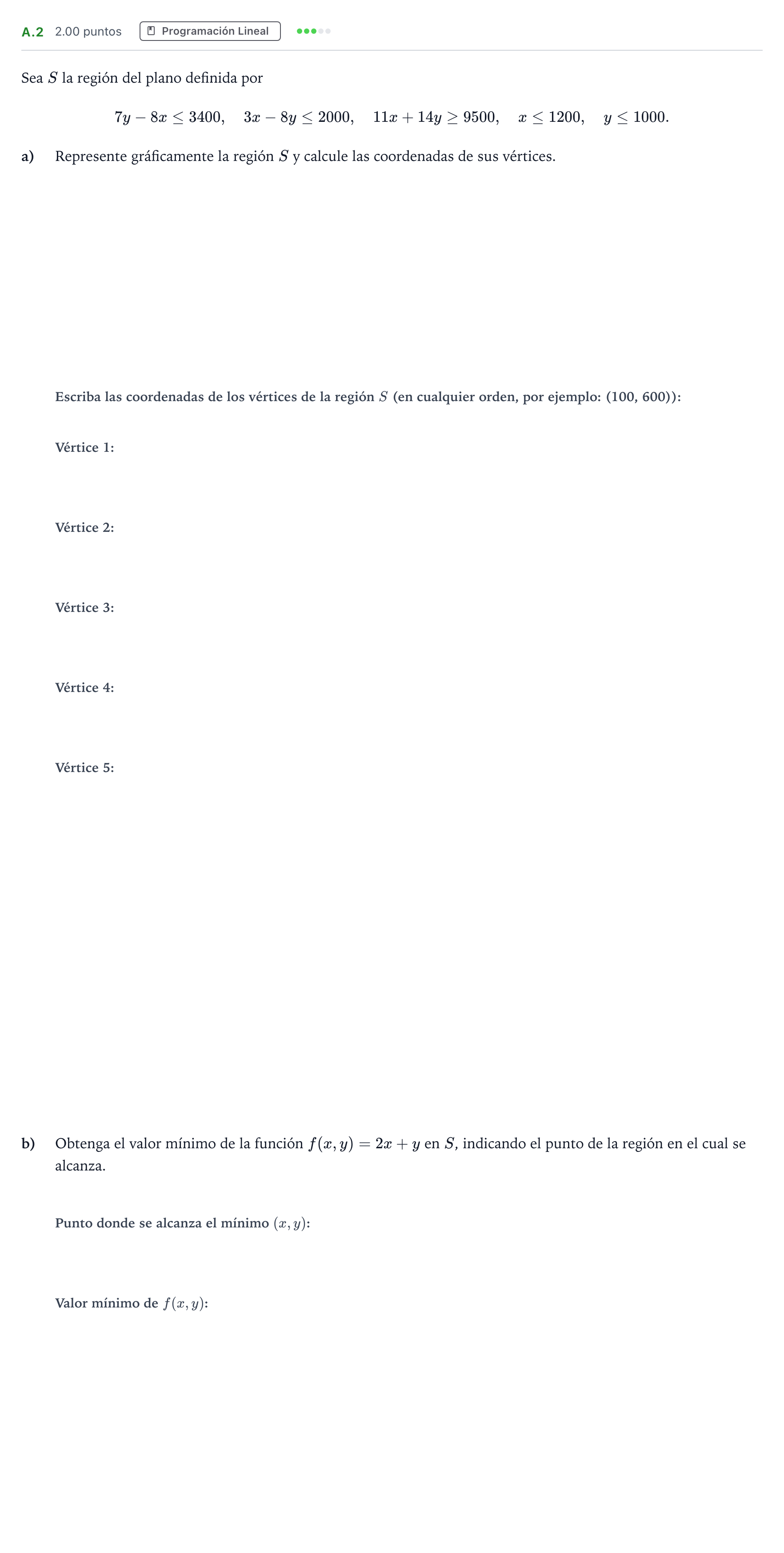 Enunciado: Ejercicio A.2 · Matemáticas aplicadas a las Ciencias Sociales II PAU Madrid Extraordinaria 2022
