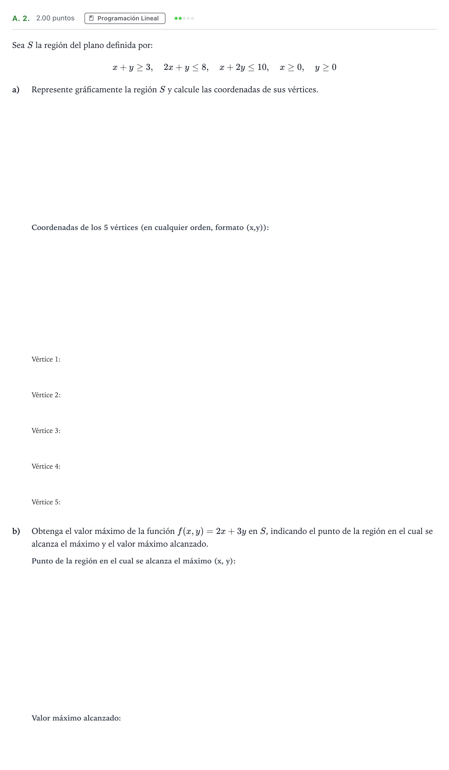Enunciado: Ejercicio A. 2. · Matemáticas aplicadas a las Ciencias Sociales II PAU Madrid Modelo 2022