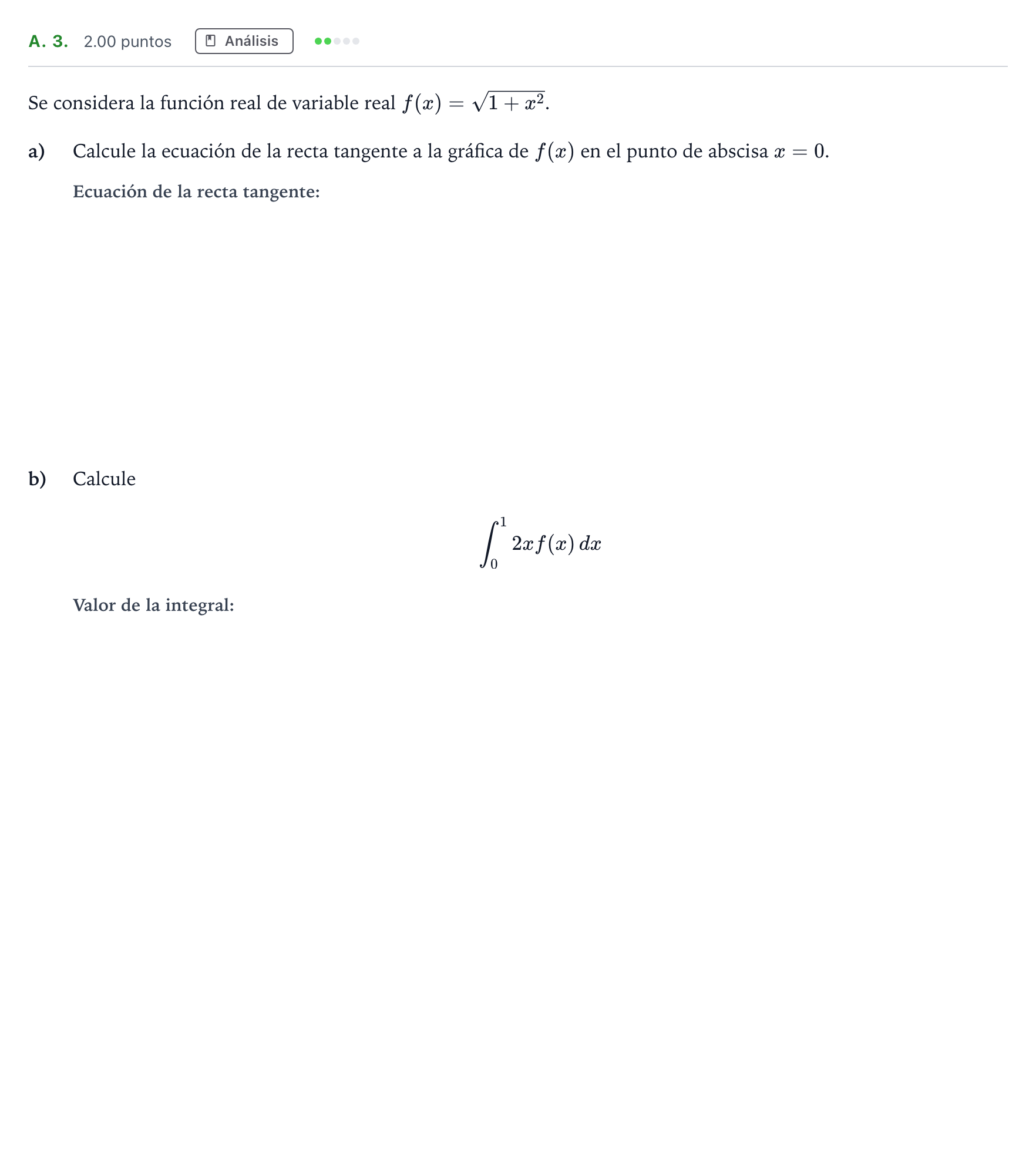 Enunciado: Ejercicio A. 3. · Matemáticas aplicadas a las Ciencias Sociales II PAU Madrid Modelo 2022