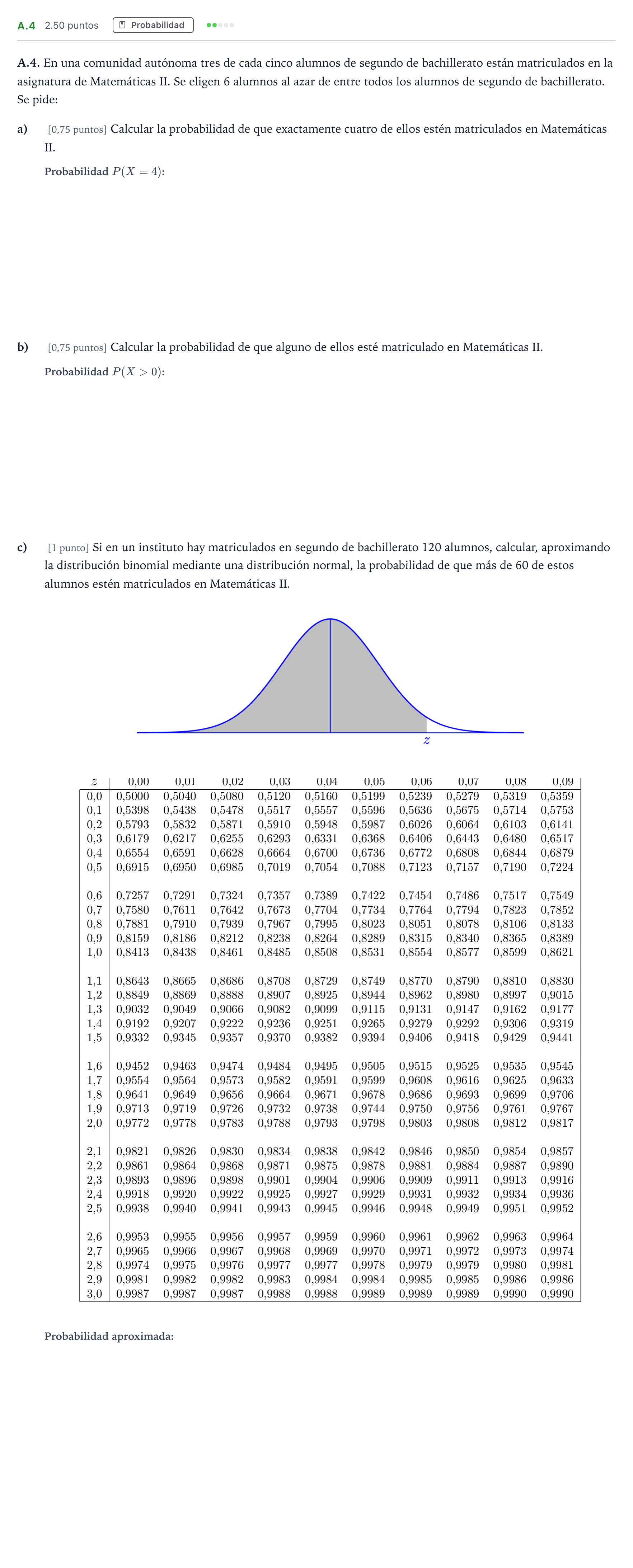 Enunciado: Ejercicio A.4 · Matemáticas II PAU Madrid Extraordinaria 2022