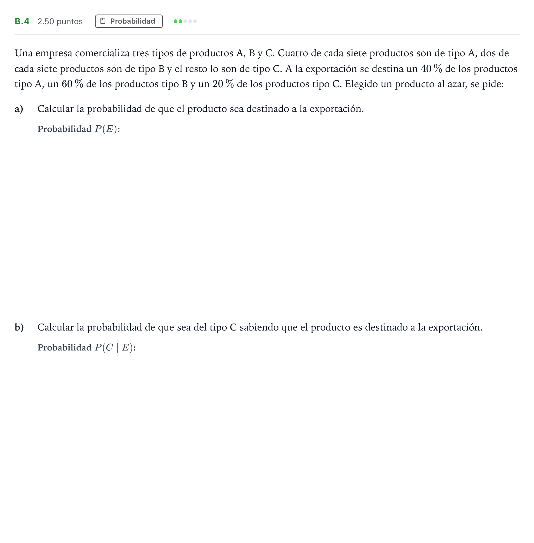 Enunciado: Ejercicio B.4 · Matemáticas II PAU Madrid Extraordinaria 2022