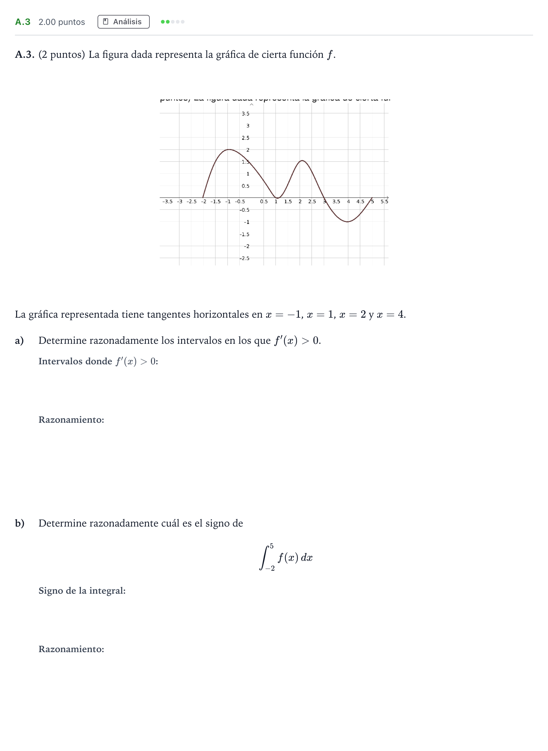 Enunciado: Ejercicio A.3 · Matemáticas aplicadas a las Ciencias Sociales II PAU Madrid Ordinaria 2022