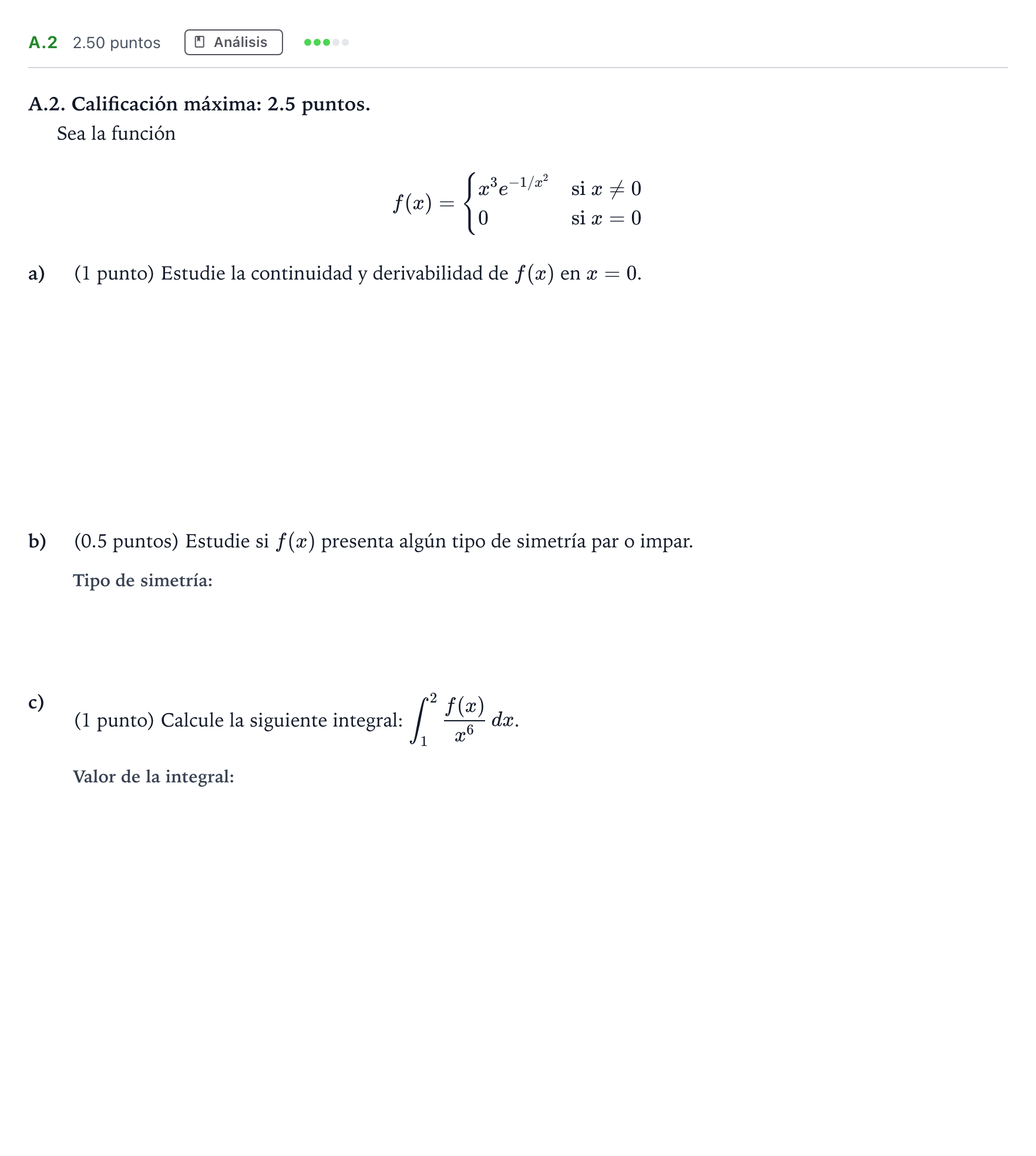 Enunciado: Ejercicio A.2 · Matemáticas II PAU Madrid Ordinaria 2022