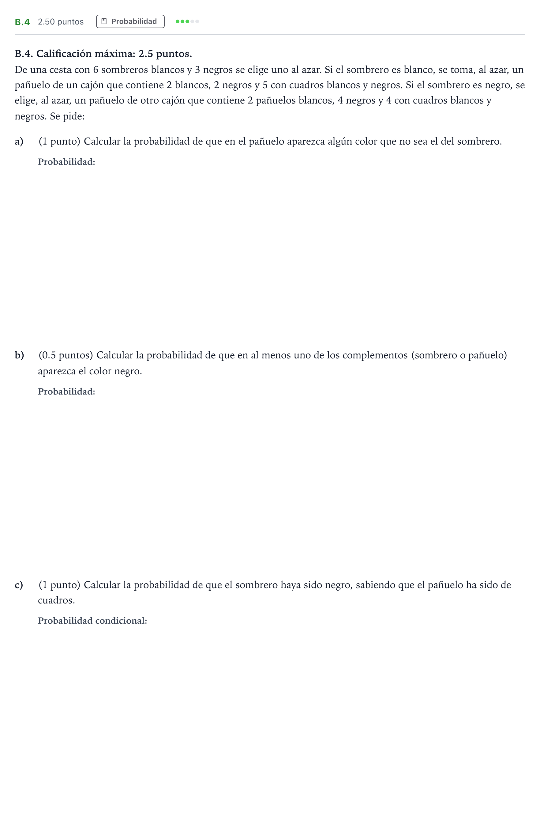 Enunciado: Ejercicio B.4 · Matemáticas II PAU Madrid Ordinaria 2022