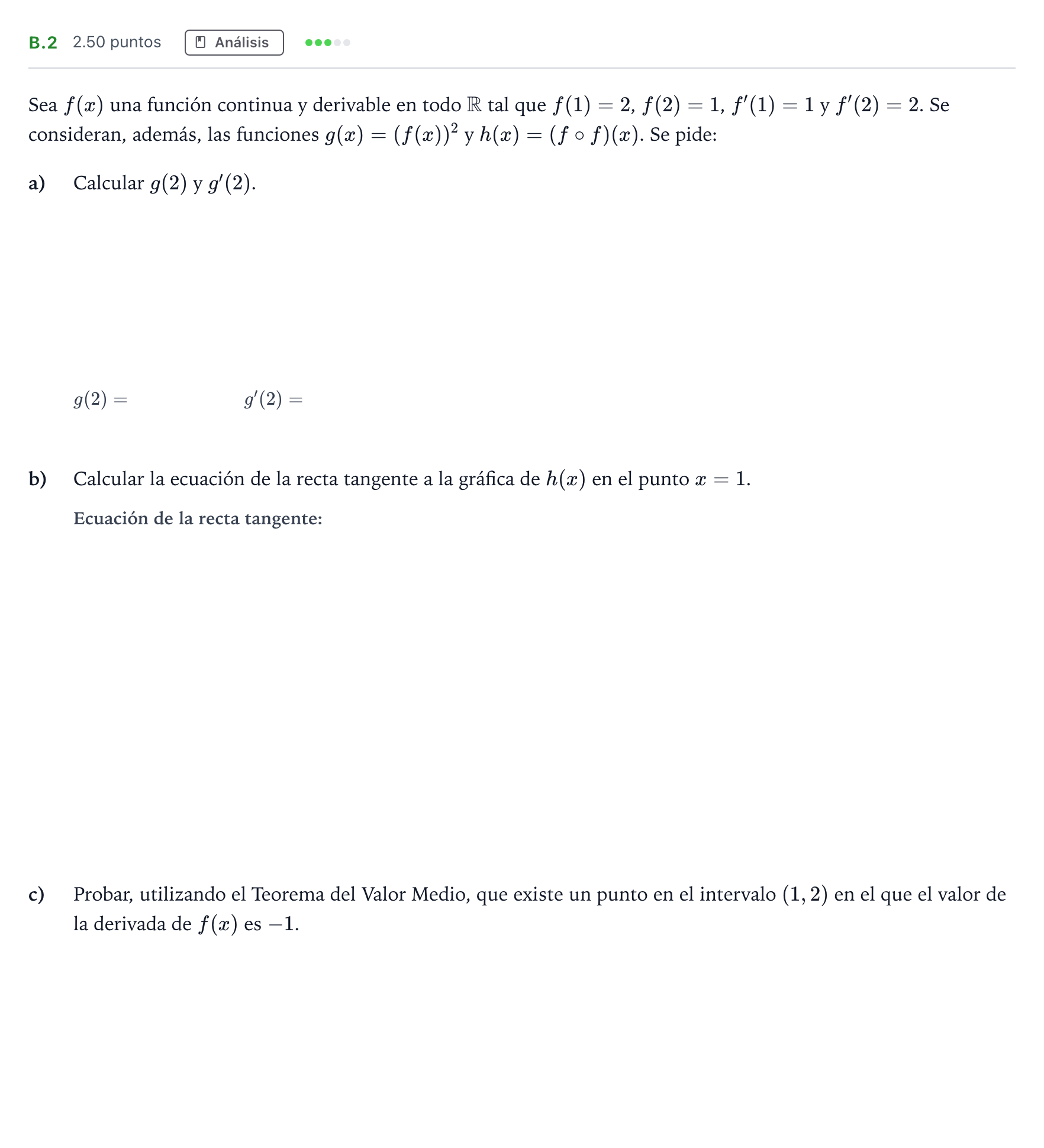 Enunciado: Ejercicio B.2 · Matemáticas II PAU Madrid Ordinaria Coincidencias 2022