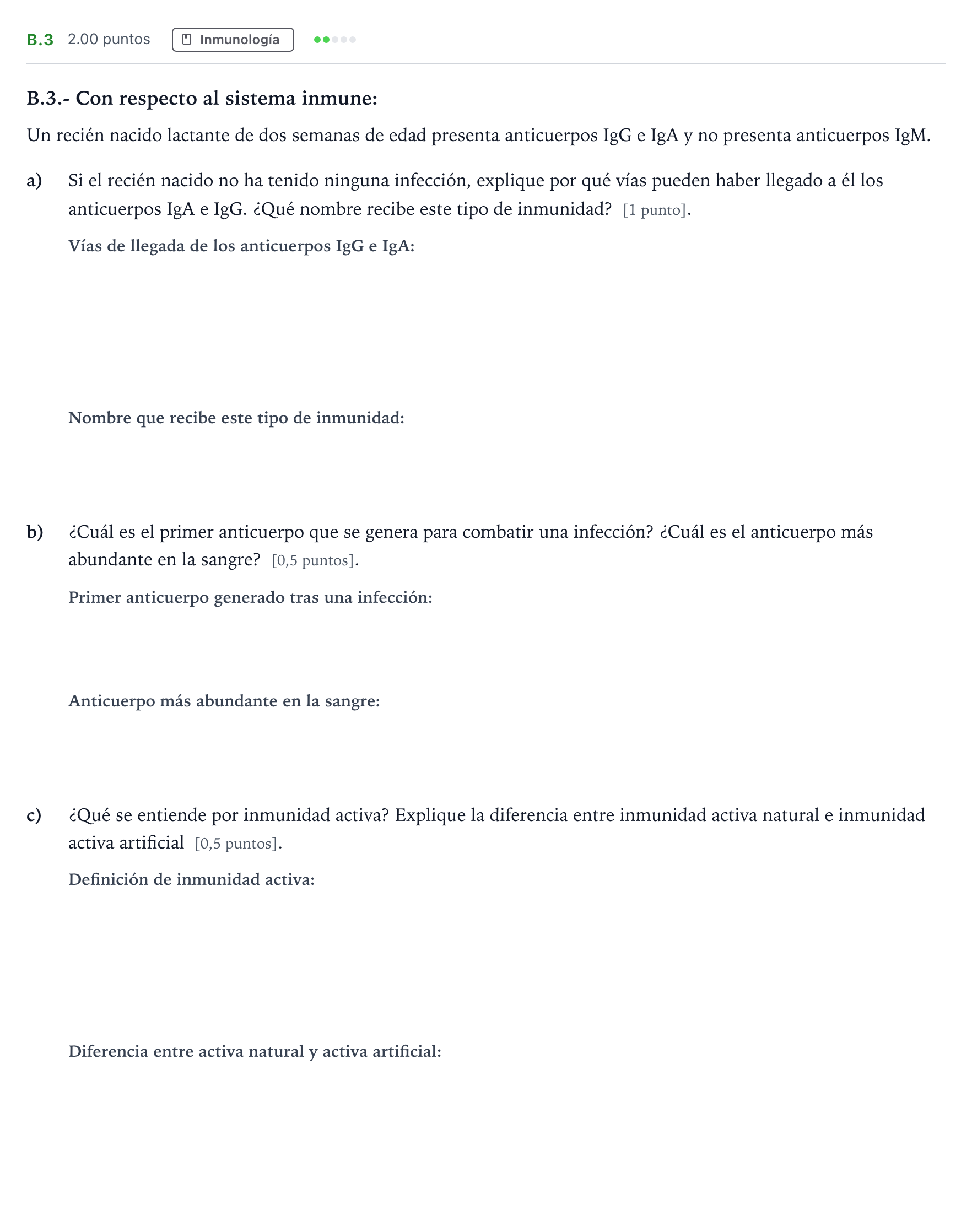Enunciado: Ejercicio B.3 · Biología PAU Madrid Modelo 2023