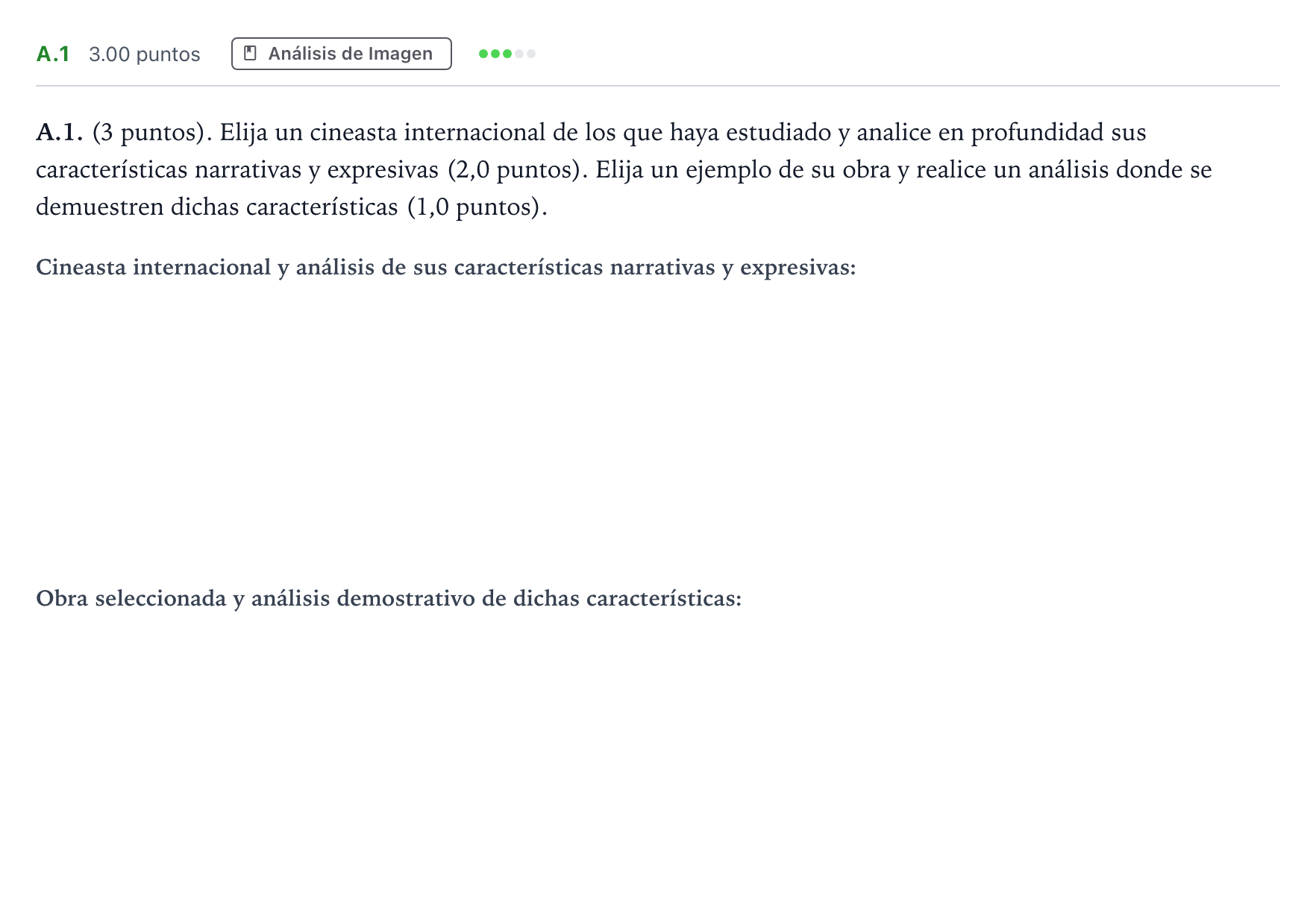 Enunciado: Ejercicio A.1 · Cultura Audiovisual II PAU Madrid Extraordinaria 2023