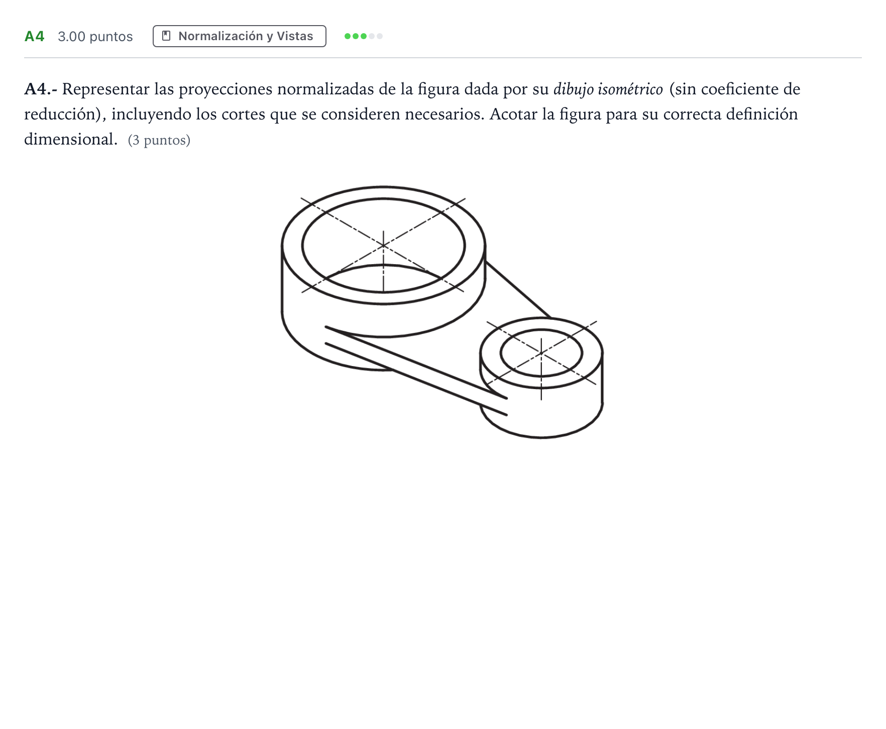 Enunciado: Ejercicio A4 · Dibujo técnico II PAU Madrid Extraordinaria 2023