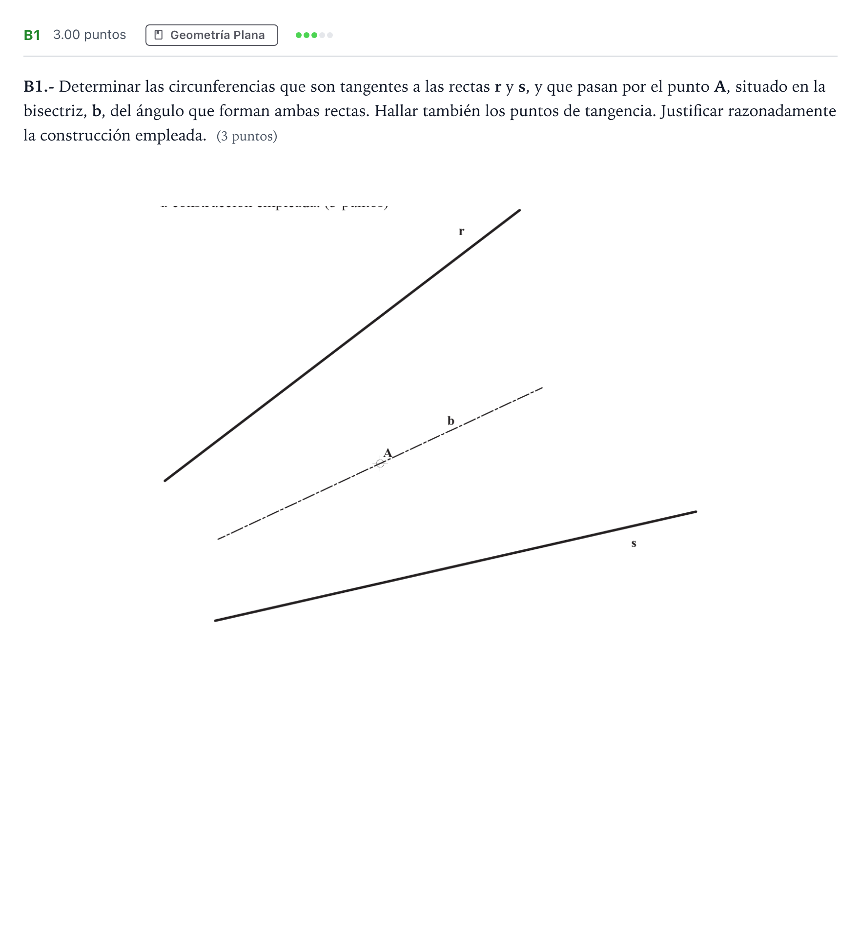 Enunciado: Ejercicio B1 · Dibujo técnico II PAU Madrid Extraordinaria 2023