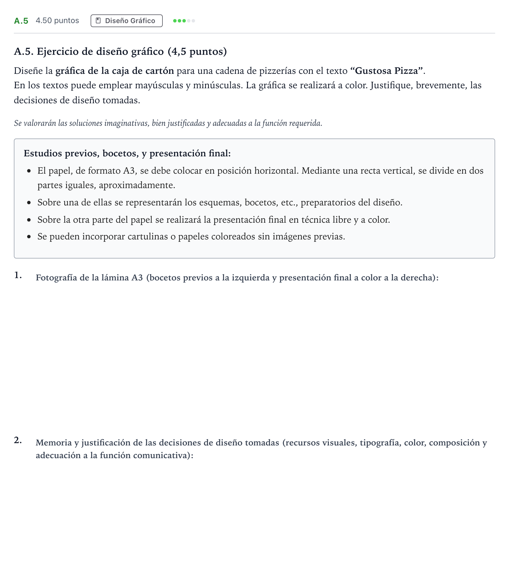 Enunciado: Ejercicio A.5 · Diseño PAU Madrid Extraordinaria 2023