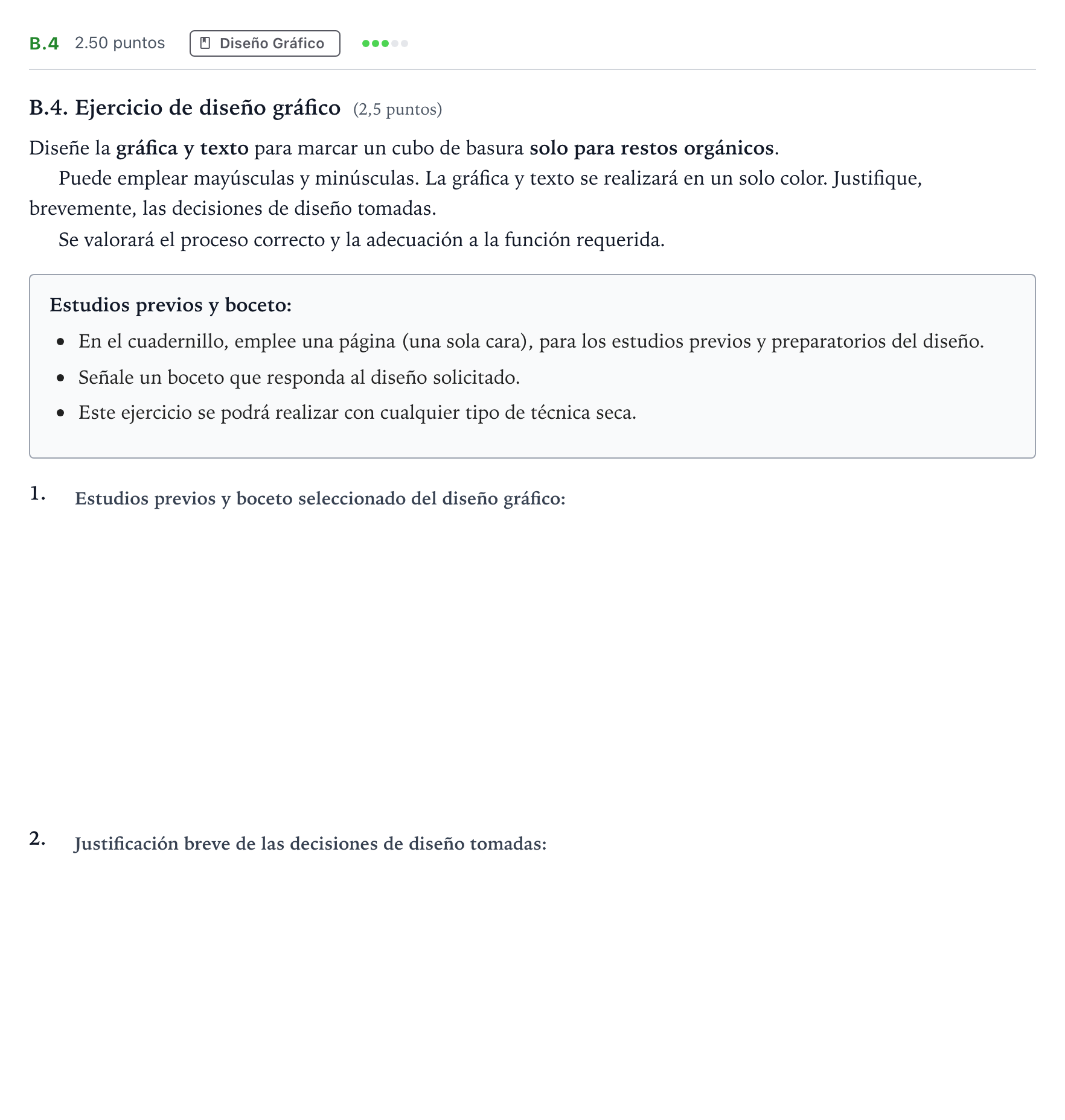 Enunciado: Ejercicio B.4 · Diseño PAU Madrid Extraordinaria 2023