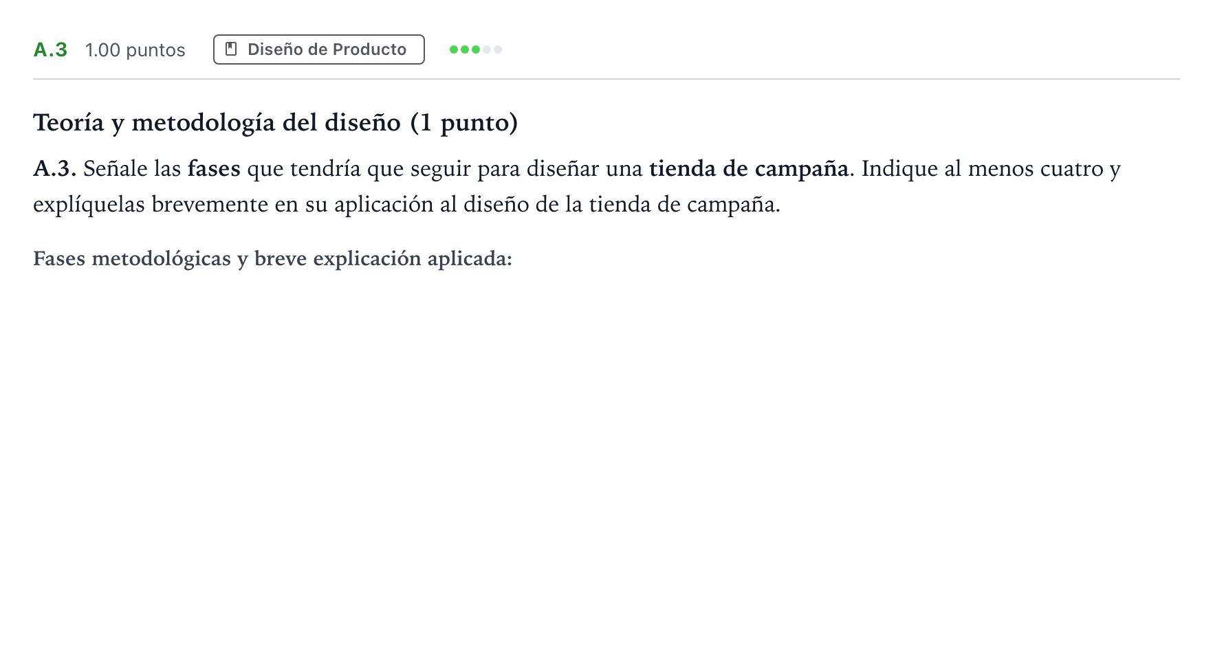 Enunciado: Ejercicio A.3 · Diseño PAU Madrid Modelo 2023