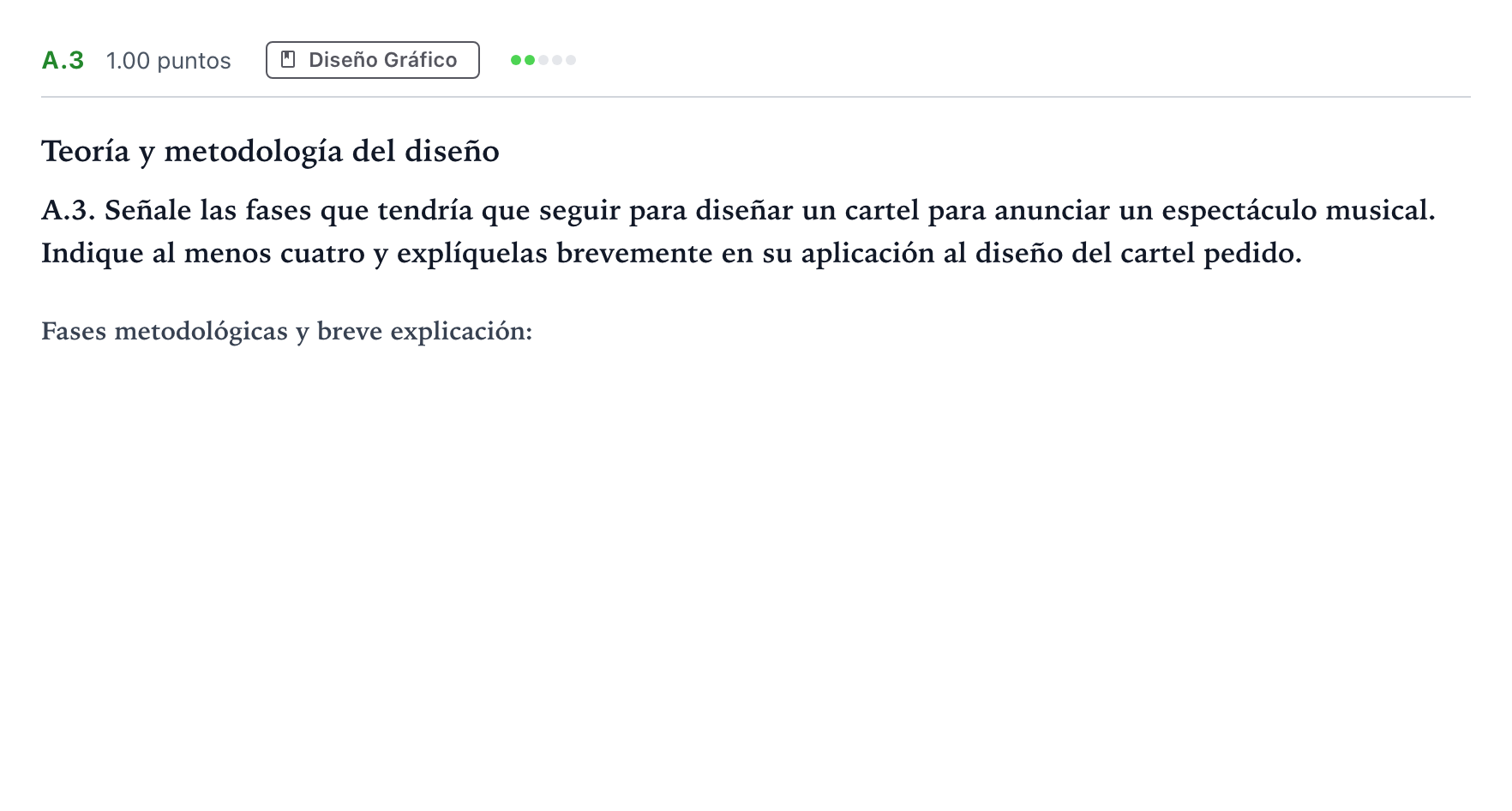 Enunciado: Ejercicio A.3 · Diseño PAU Madrid Ordinaria 2023