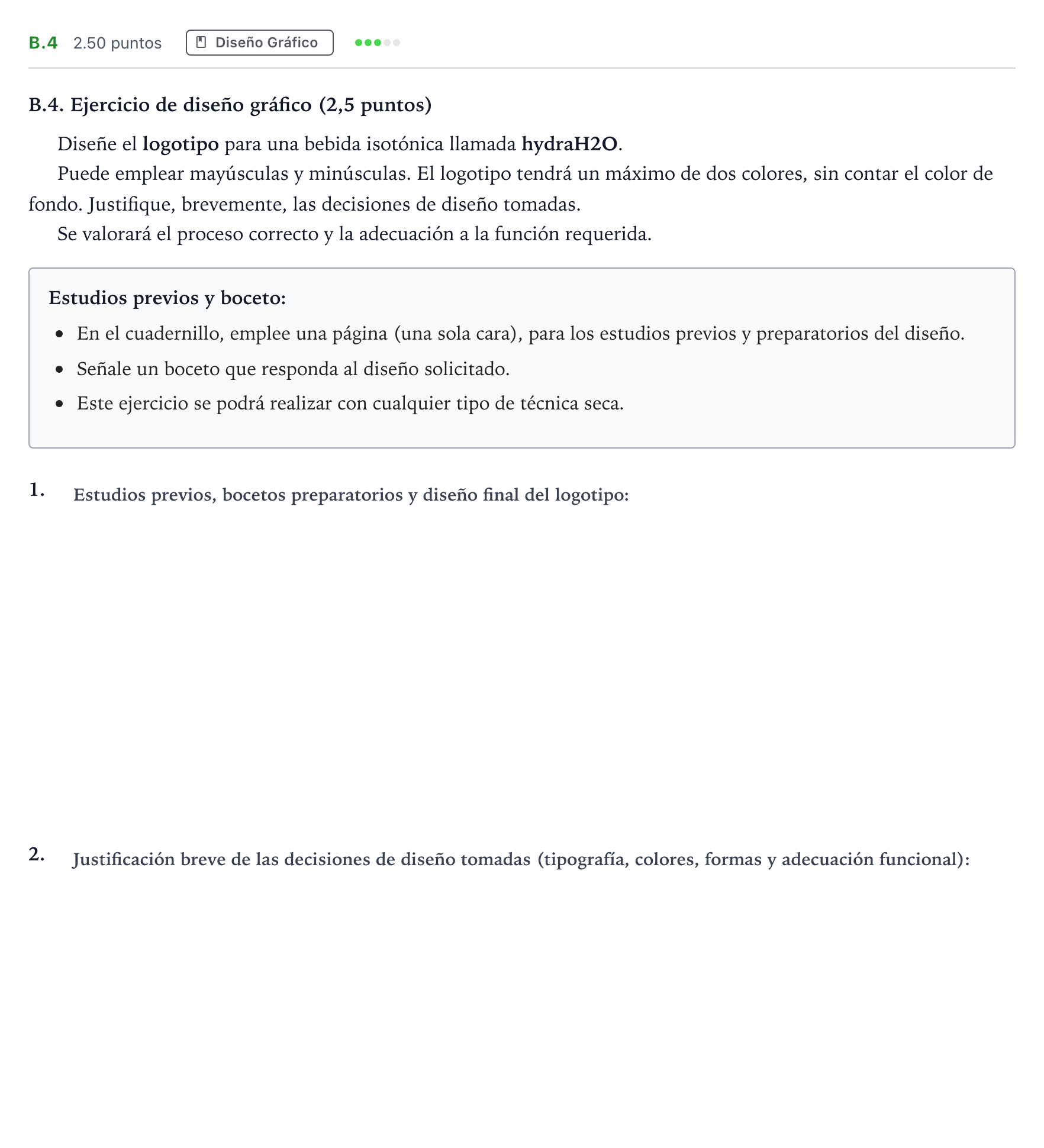 Enunciado: Ejercicio B.4 · Diseño PAU Madrid Ordinaria 2023
