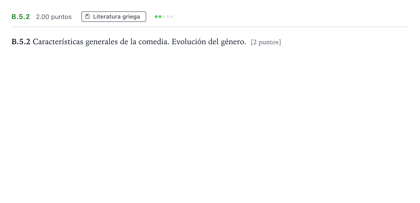 Enunciado: Ejercicio B.5.2 · Griego II PAU Madrid Ordinaria 2023