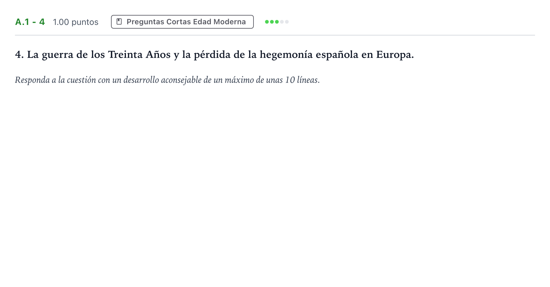 Enunciado: Ejercicio A.1 - 4 · Historia de España PAU Madrid Extraordinaria 2023