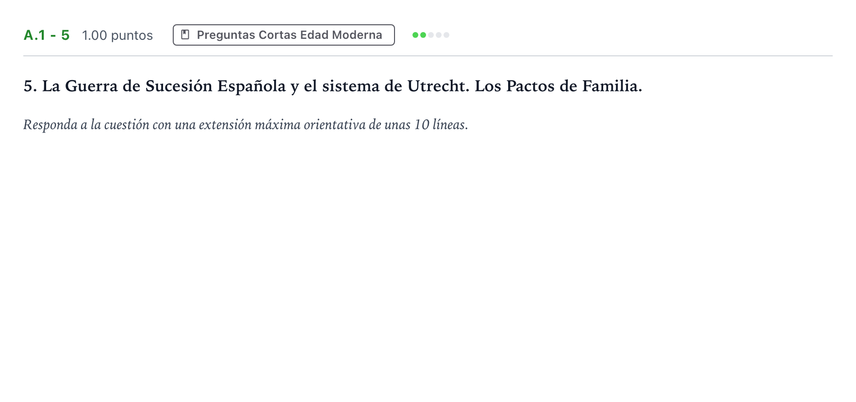 Enunciado: Ejercicio A.1 - 5 · Historia de España PAU Madrid Extraordinaria 2023