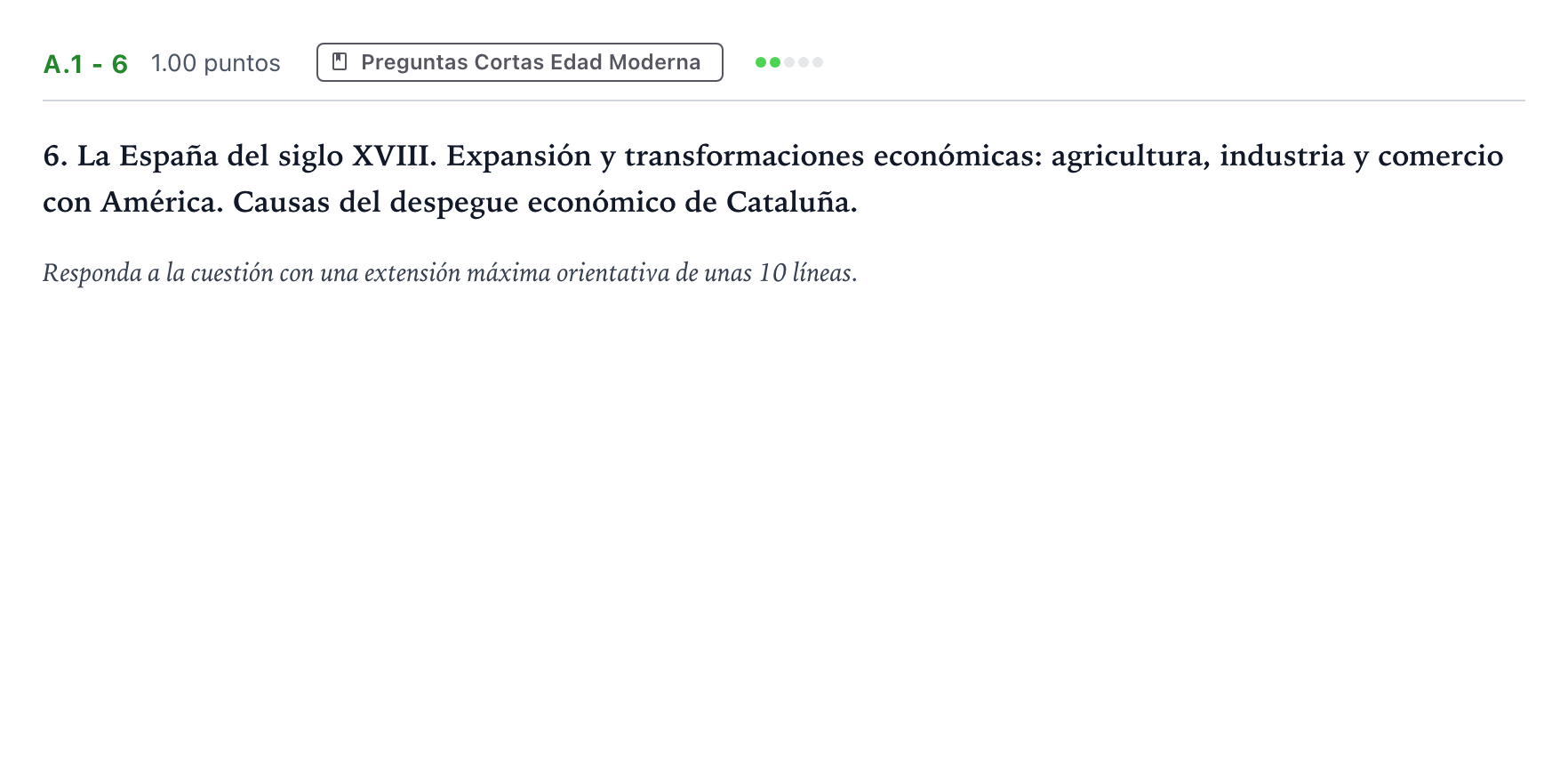 Enunciado: Ejercicio A.1 - 6 · Historia de España PAU Madrid Extraordinaria 2023
