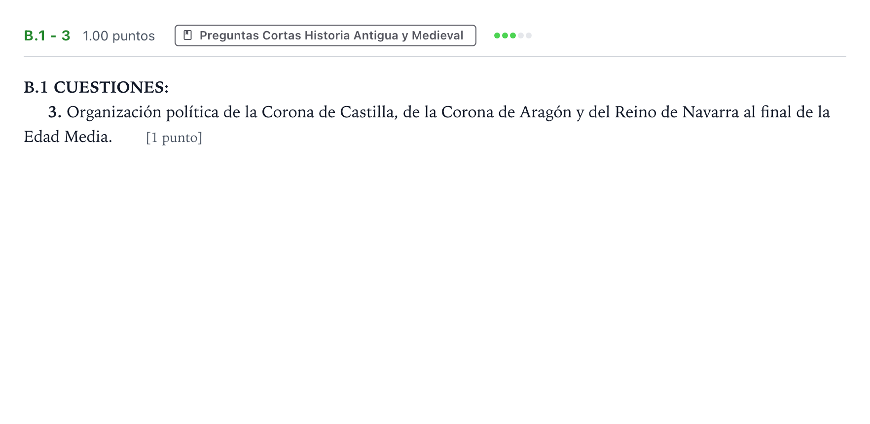 Enunciado: Ejercicio B.1 - 3 · Historia de España PAU Madrid Extraordinaria 2023