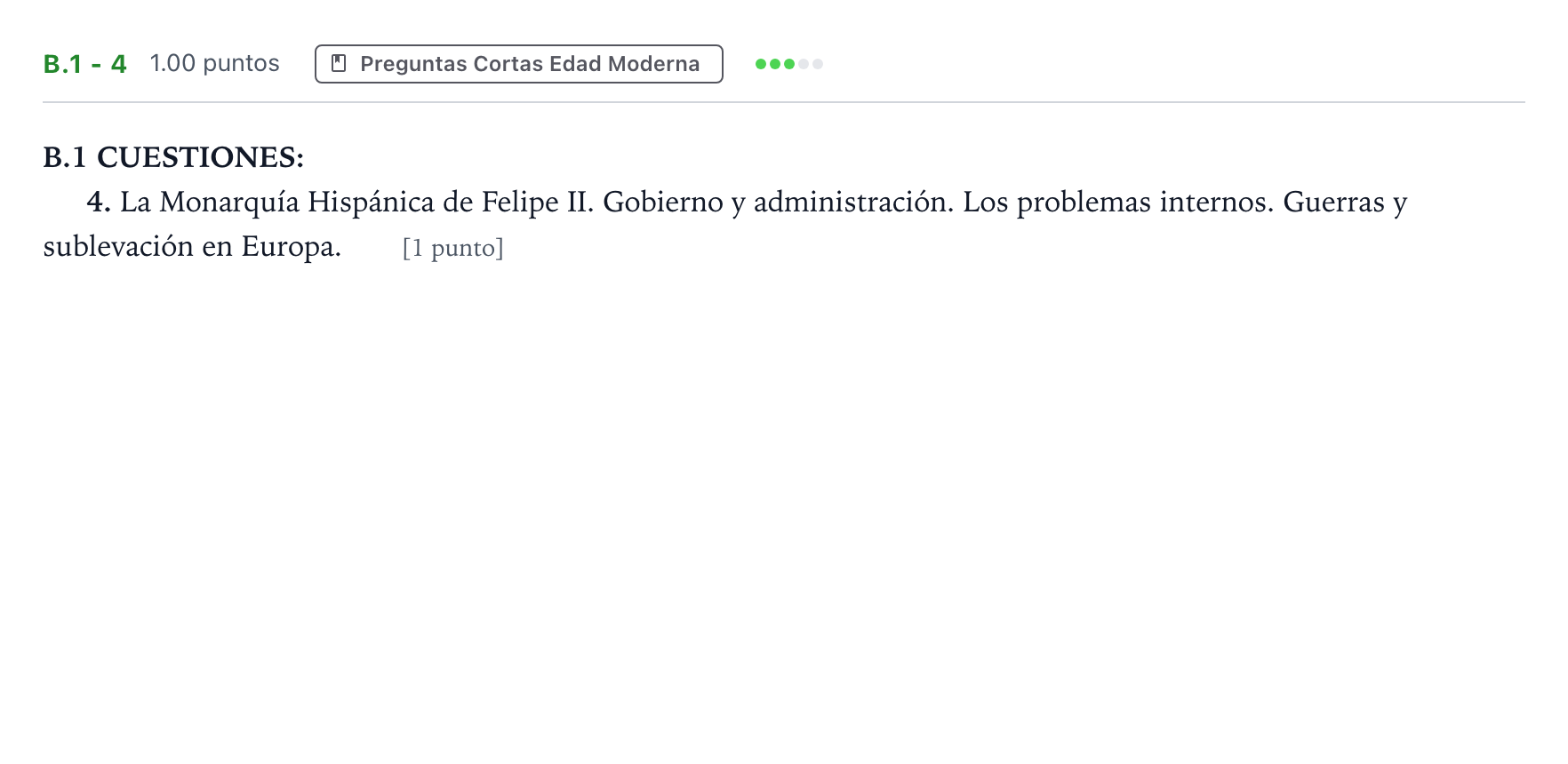 Enunciado: Ejercicio B.1 - 4 · Historia de España PAU Madrid Extraordinaria 2023