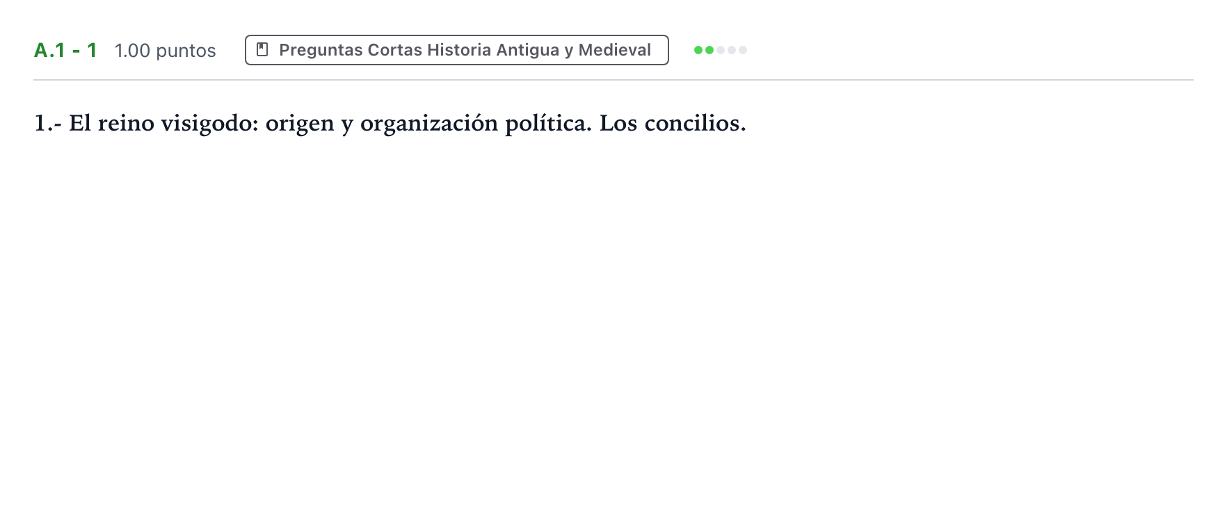 Enunciado: Ejercicio A.1 - 1 · Historia de España PAU Madrid Modelo 2023
