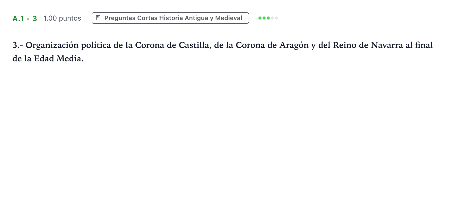 Enunciado: Ejercicio A.1 - 3 · Historia de España PAU Madrid Modelo 2023