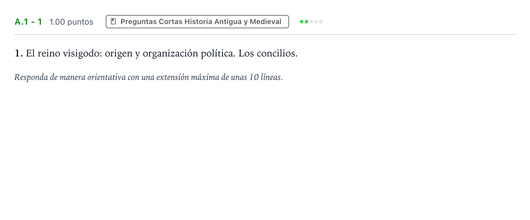 Enunciado: Ejercicio A.1 - 1 · Historia de España PAU Madrid Ordinaria Coincidencias 2023