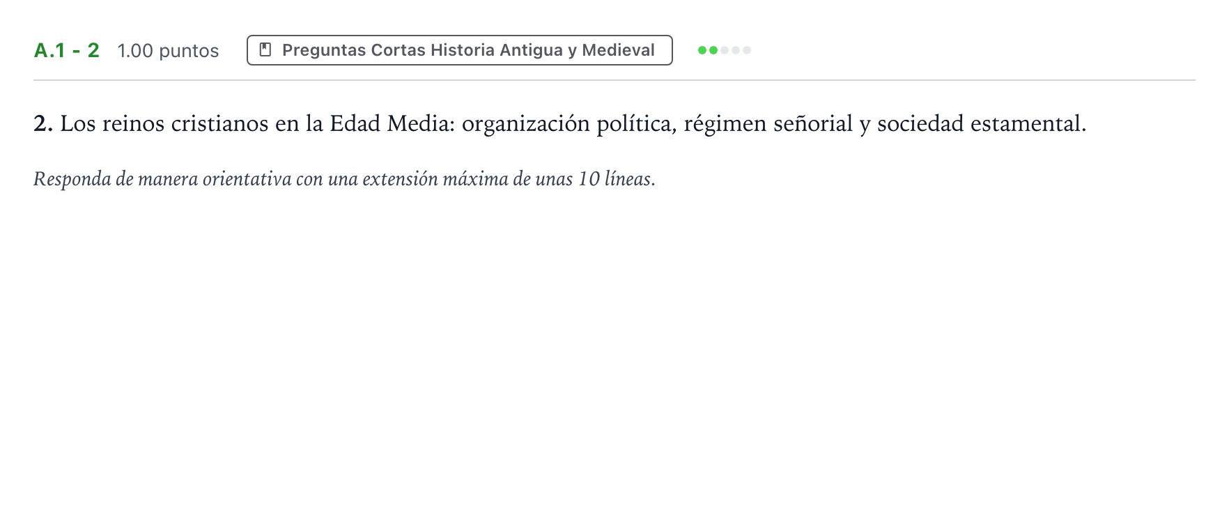 Enunciado: Ejercicio A.1 - 2 · Historia de España PAU Madrid Ordinaria Coincidencias 2023