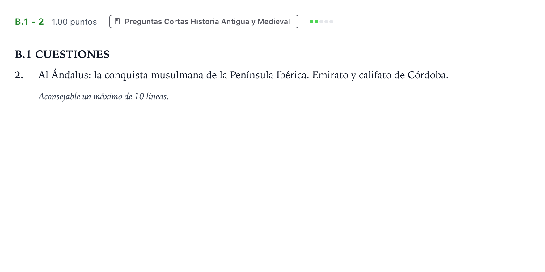 Enunciado: Ejercicio B.1 - 2 · Historia de España PAU Madrid Ordinaria Lunes 2023