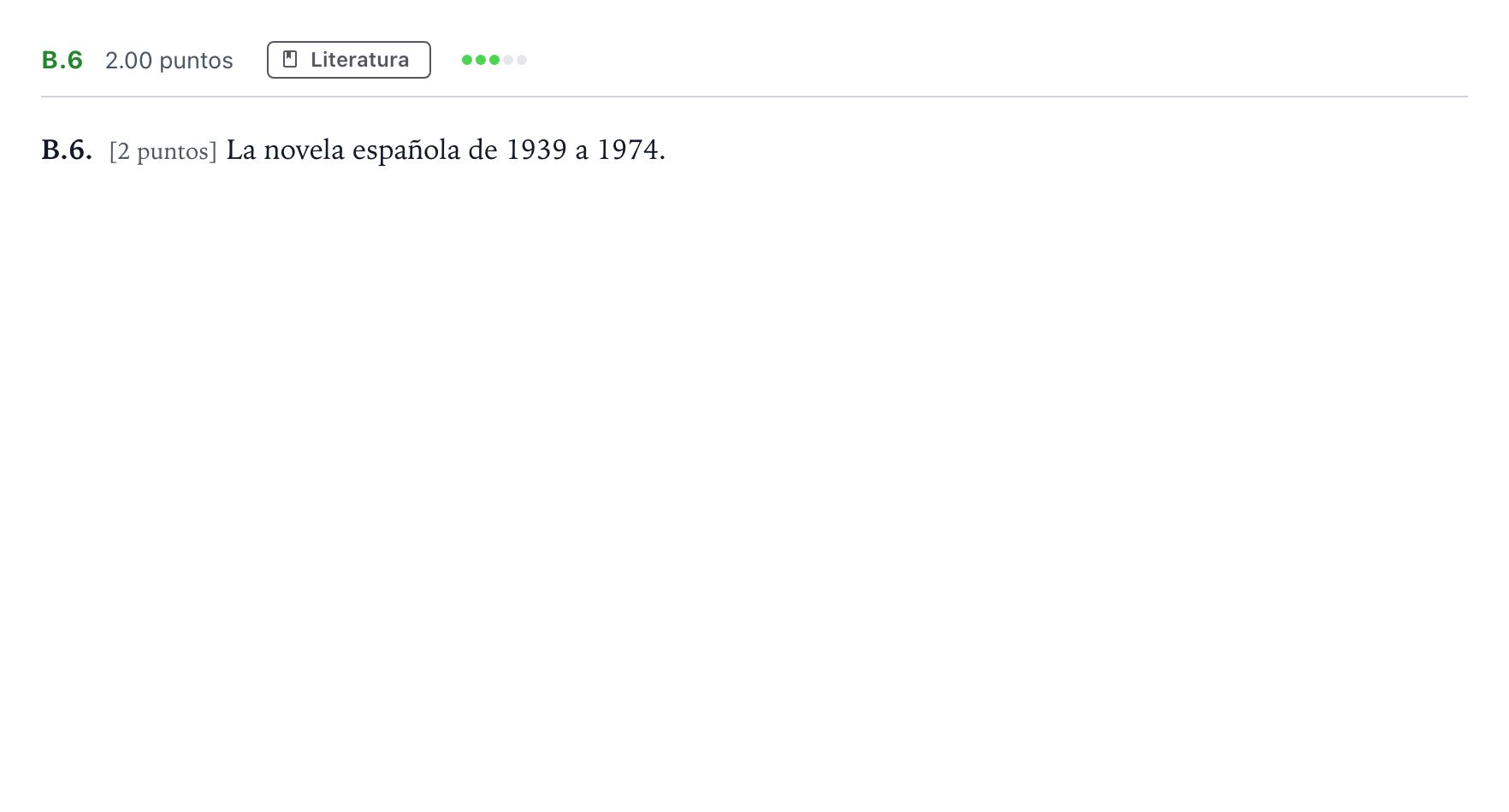 Enunciado: Ejercicio B.6 · Lengua Castellana y Literatura II PAU Madrid Ordinaria Coincidencias 2023