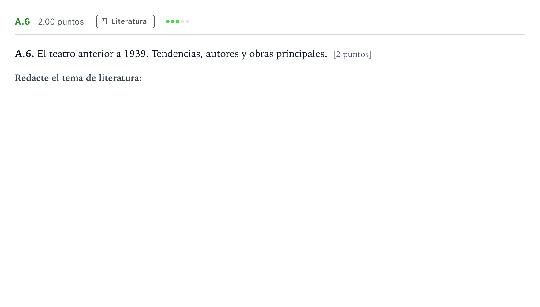 Enunciado: Ejercicio A.6 · Lengua Castellana y Literatura II PAU Madrid Ordinaria Martes 2023