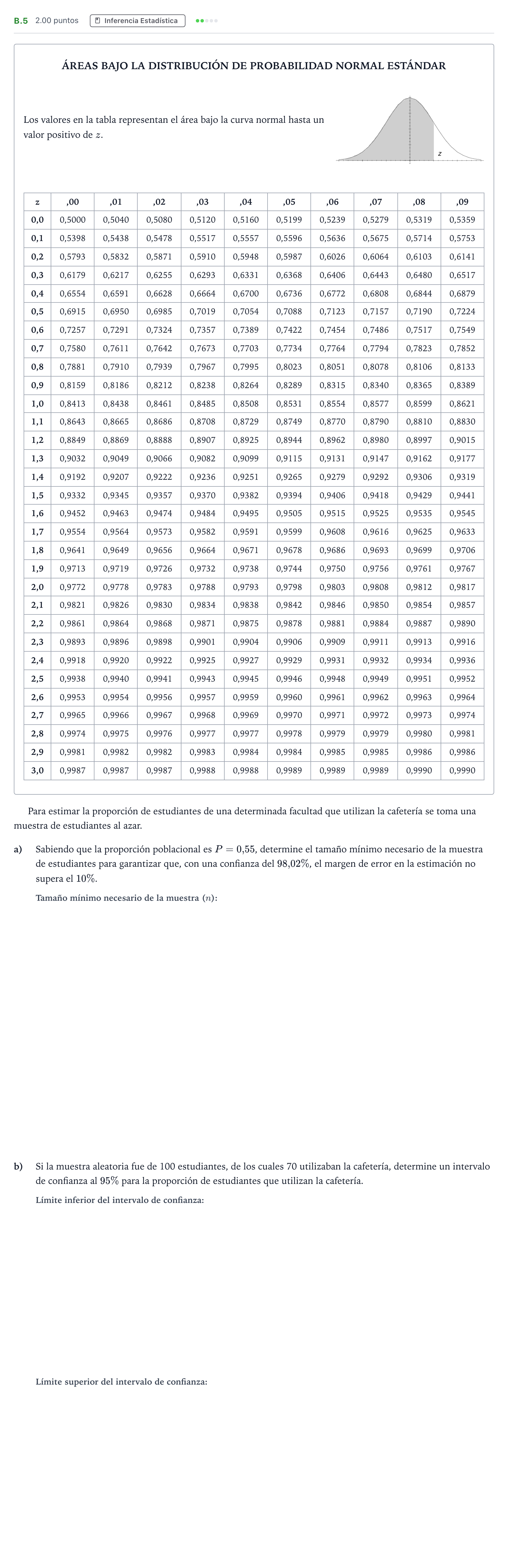 Enunciado: Ejercicio B.5 · Matemáticas aplicadas a las Ciencias Sociales II PAU Madrid Modelo 2023