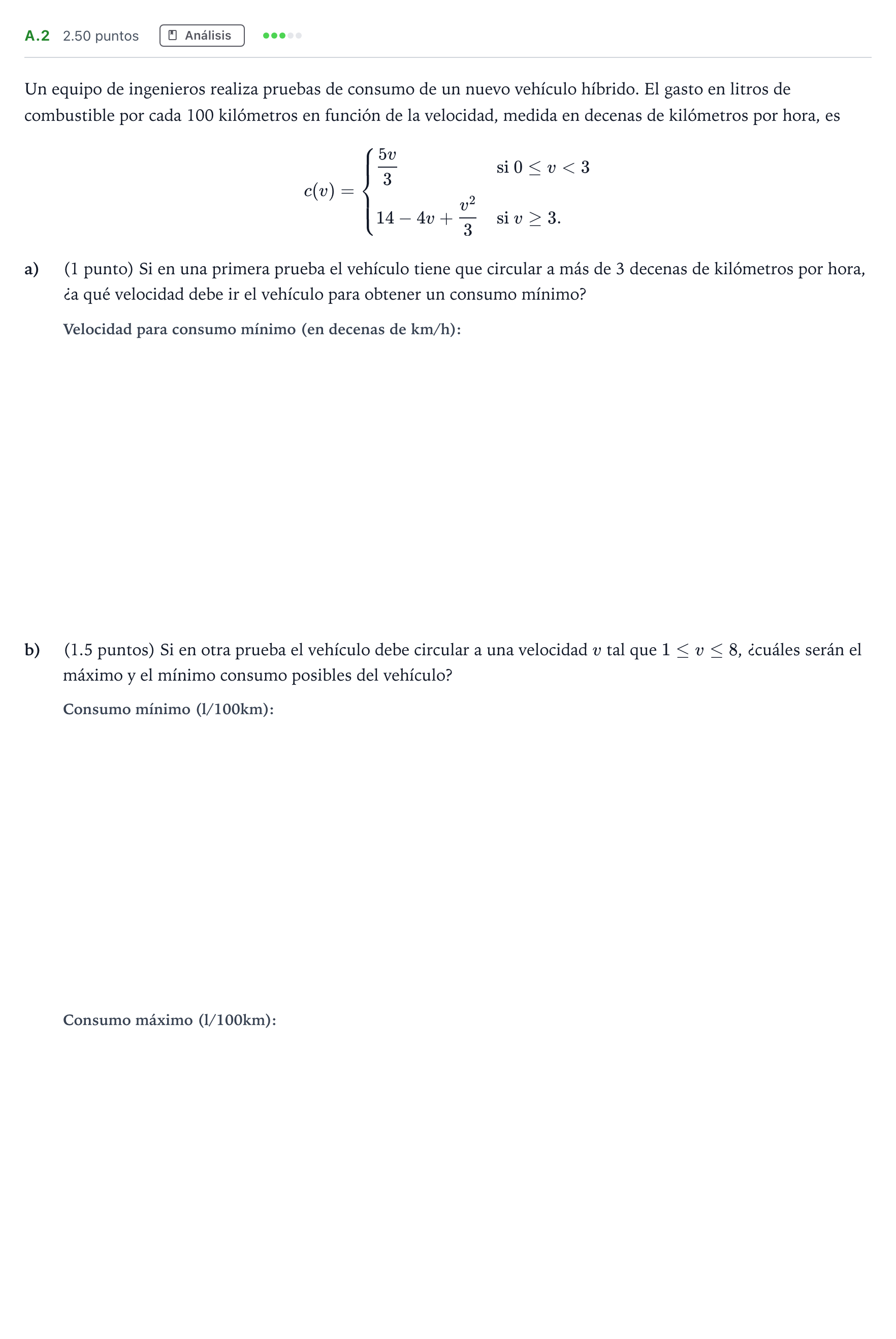 Enunciado: Ejercicio A.2 · Matemáticas II PAU Madrid Extraordinaria 2023