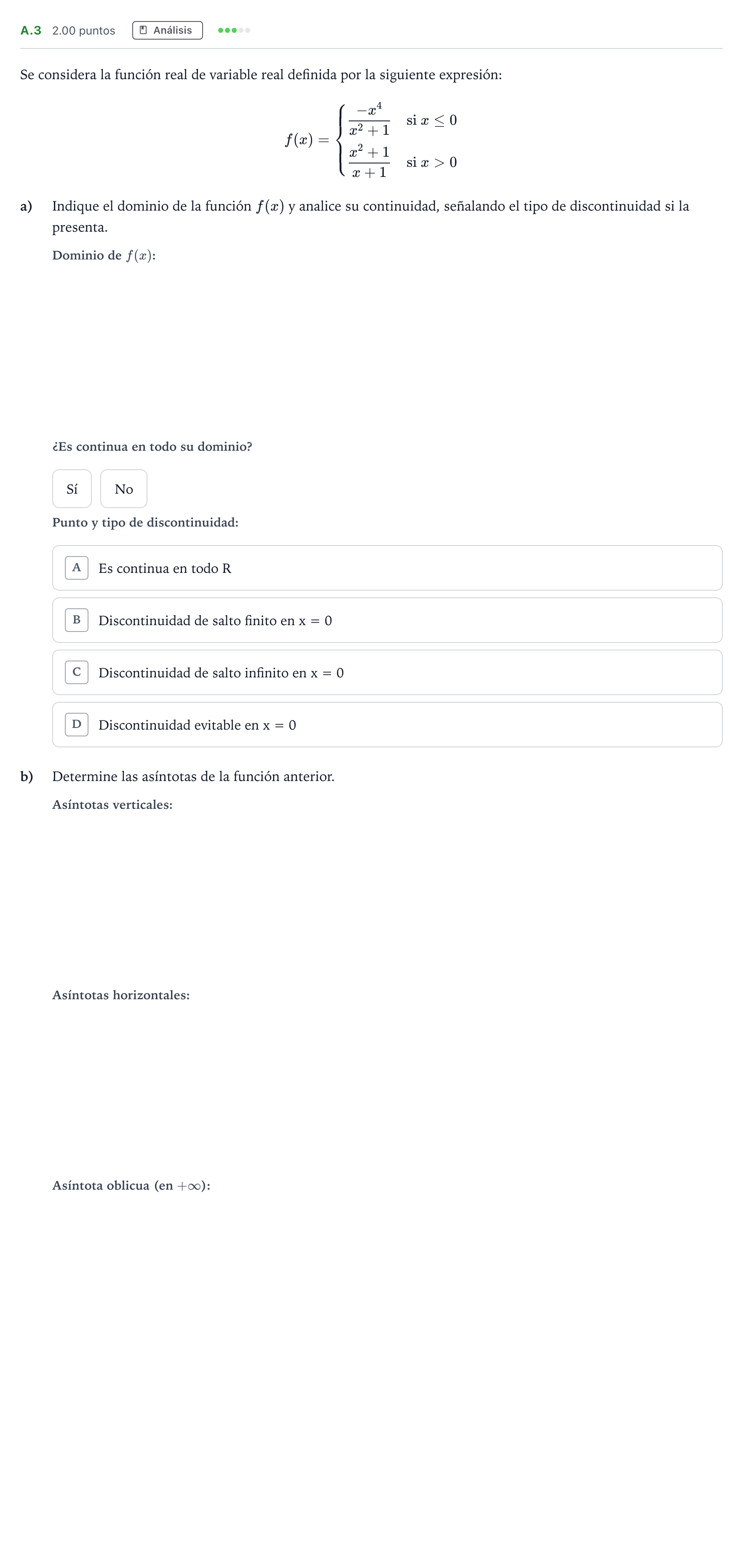Enunciado: Ejercicio A.3 · Matemáticas aplicadas a las Ciencias Sociales II PAU Madrid Ordinaria 2023