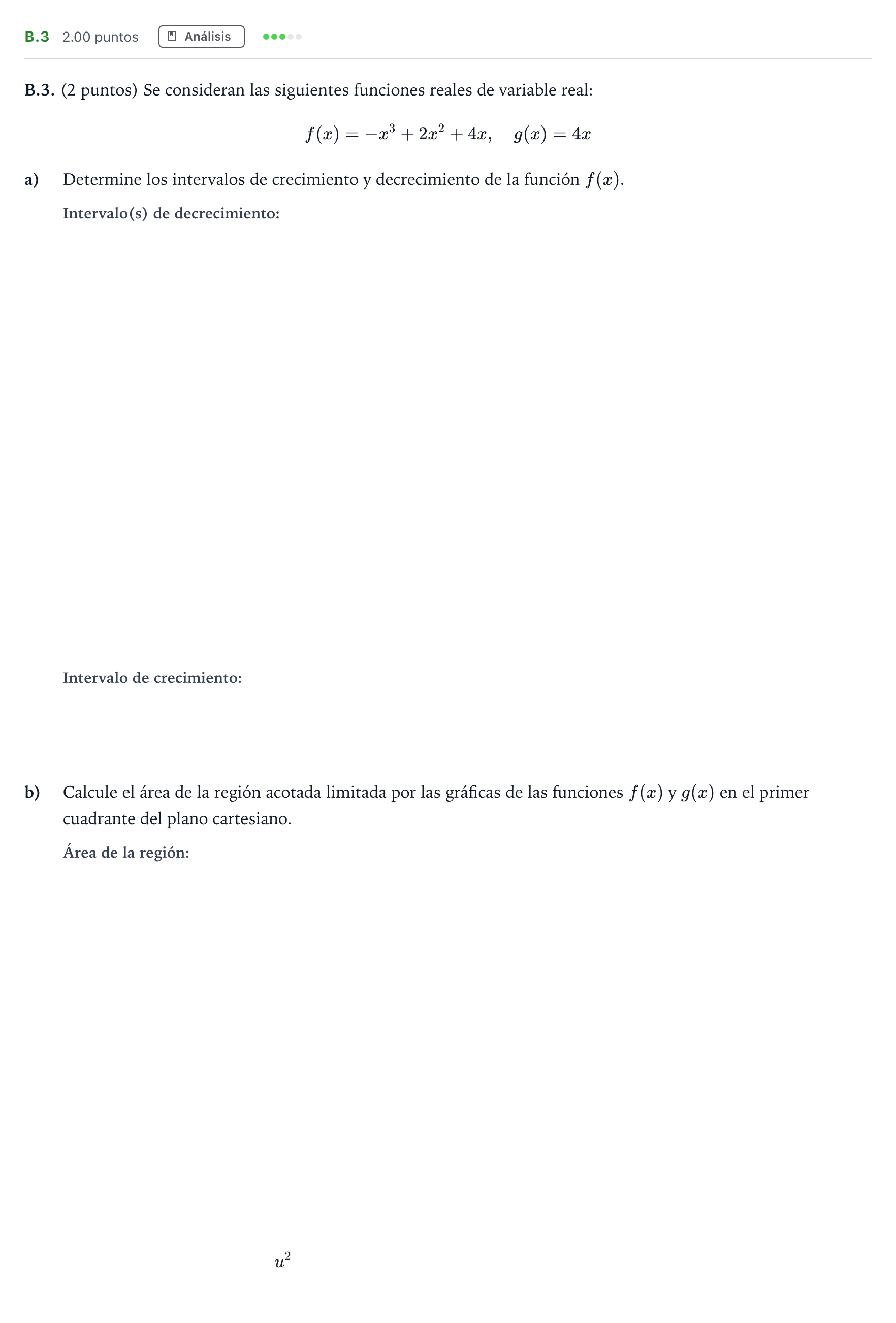 Enunciado: Ejercicio B.3 · Matemáticas aplicadas a las Ciencias Sociales II PAU Madrid Ordinaria 2023