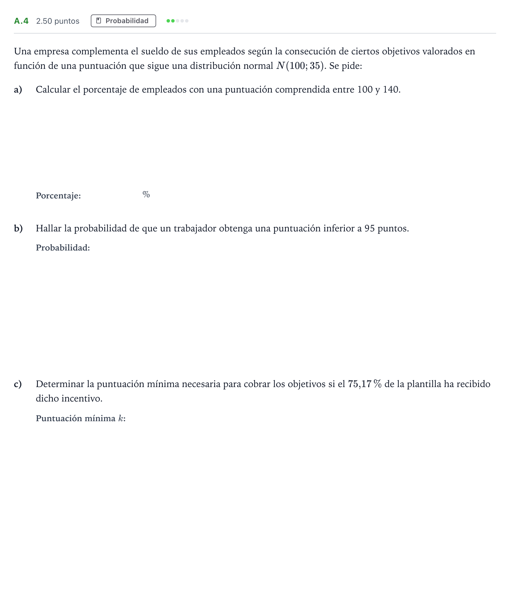 Enunciado: Ejercicio A.4 · Matemáticas II PAU Madrid Modelo 2023