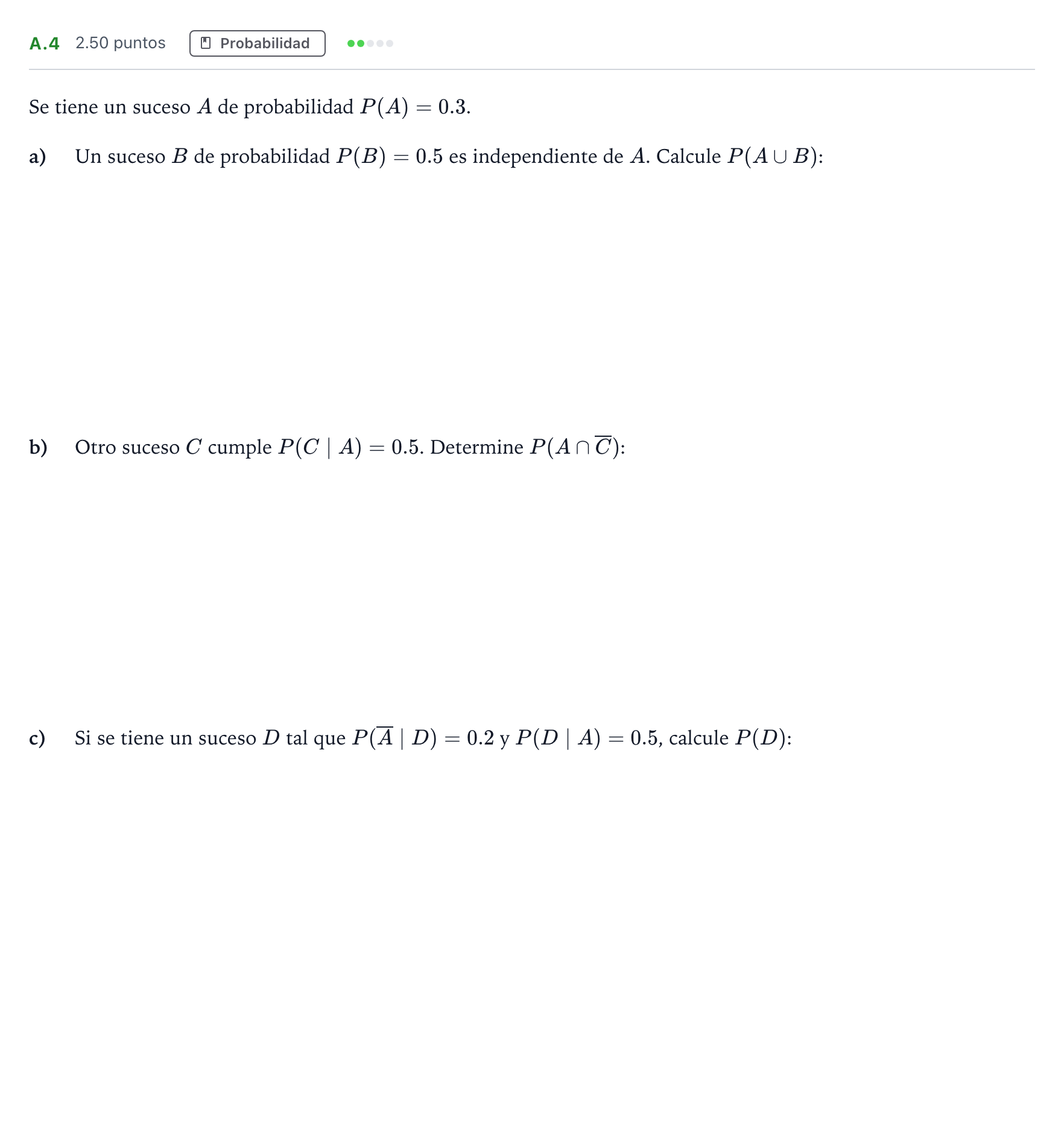 Enunciado: Ejercicio A.4 · Matemáticas II PAU Madrid Ordinaria 2023