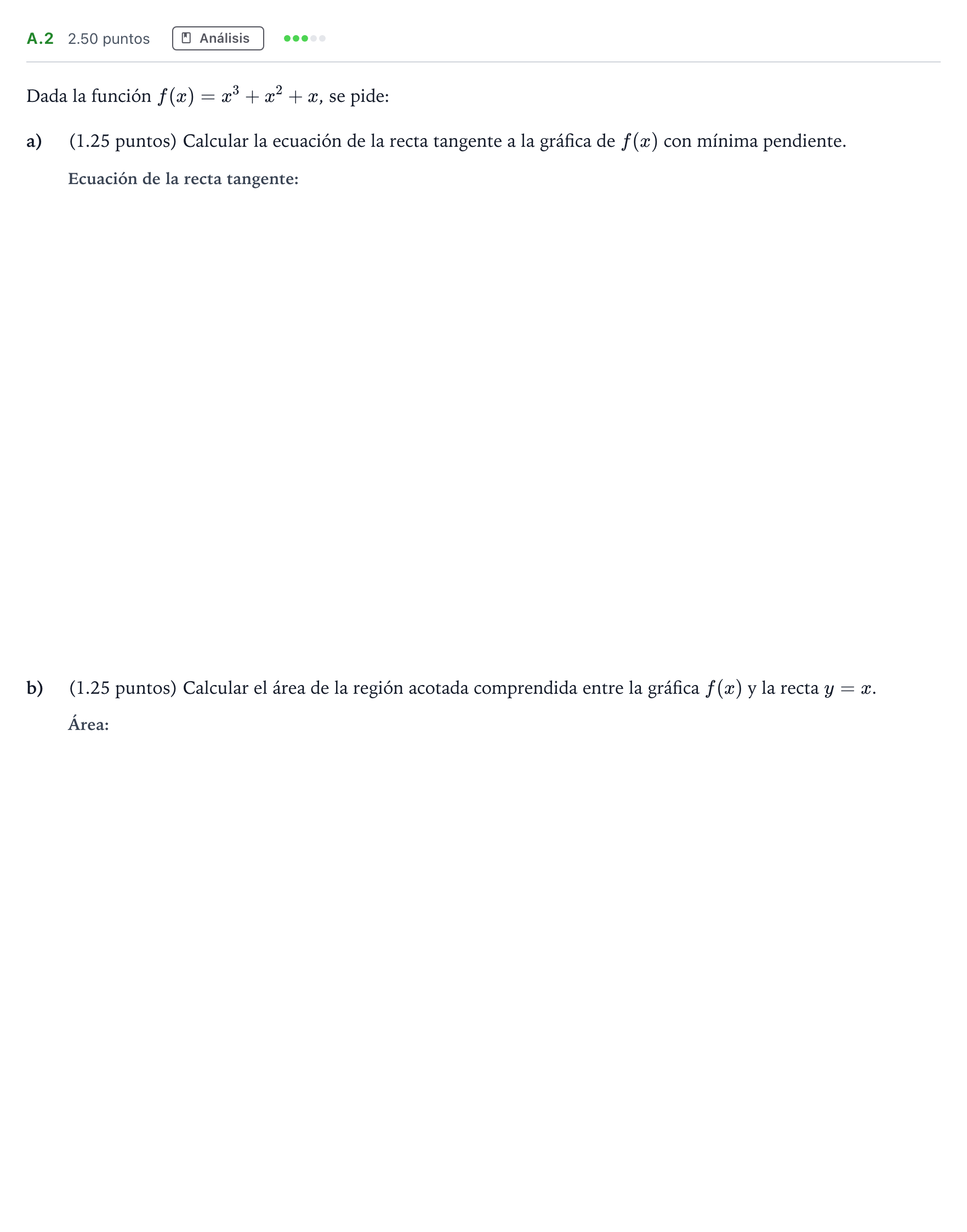 Enunciado: Ejercicio A.2 · Matemáticas II PAU Madrid Ordinaria Coincidencias 2023