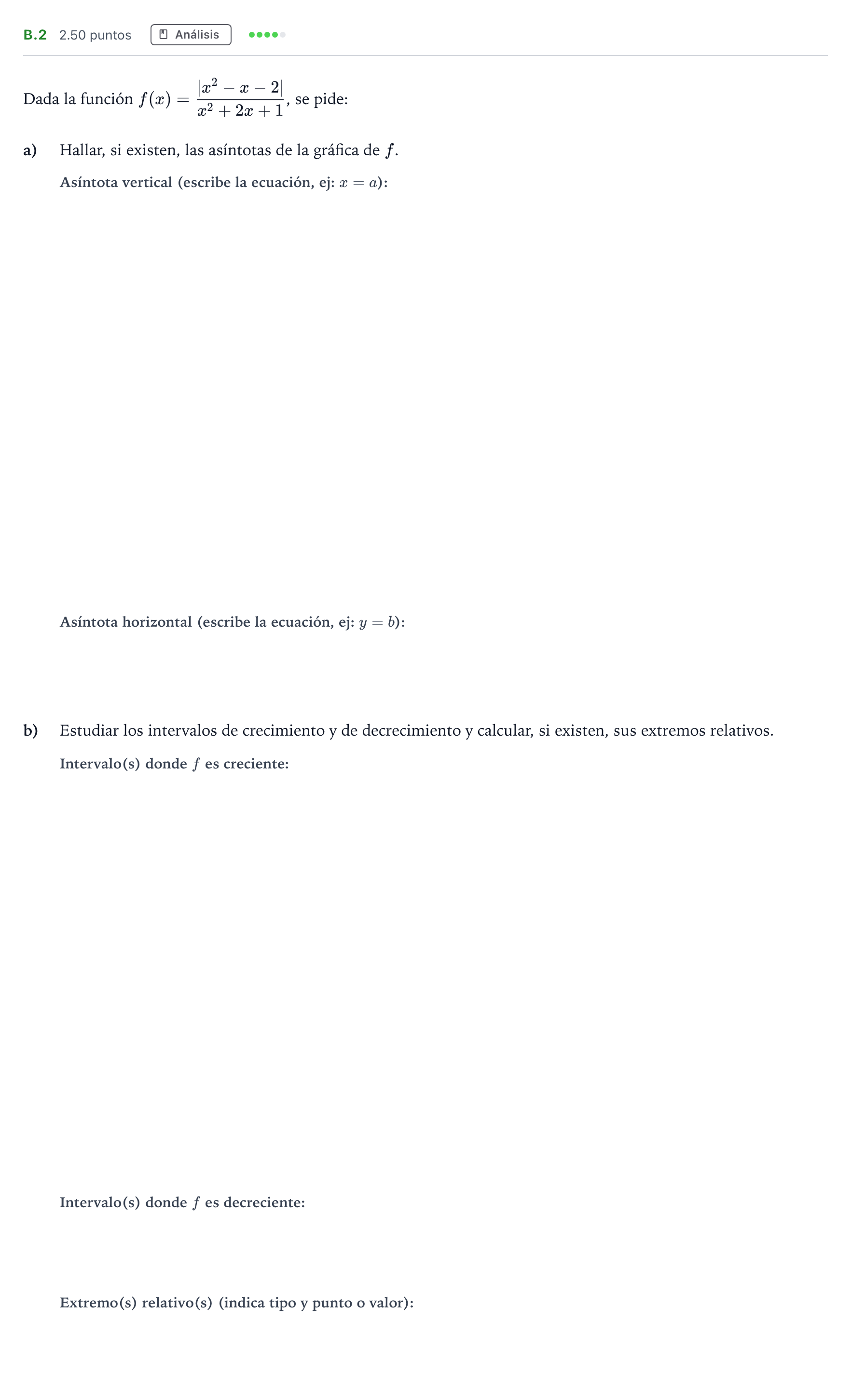Enunciado: Ejercicio B.2 · Matemáticas II PAU Madrid Ordinaria Coincidencias 2023