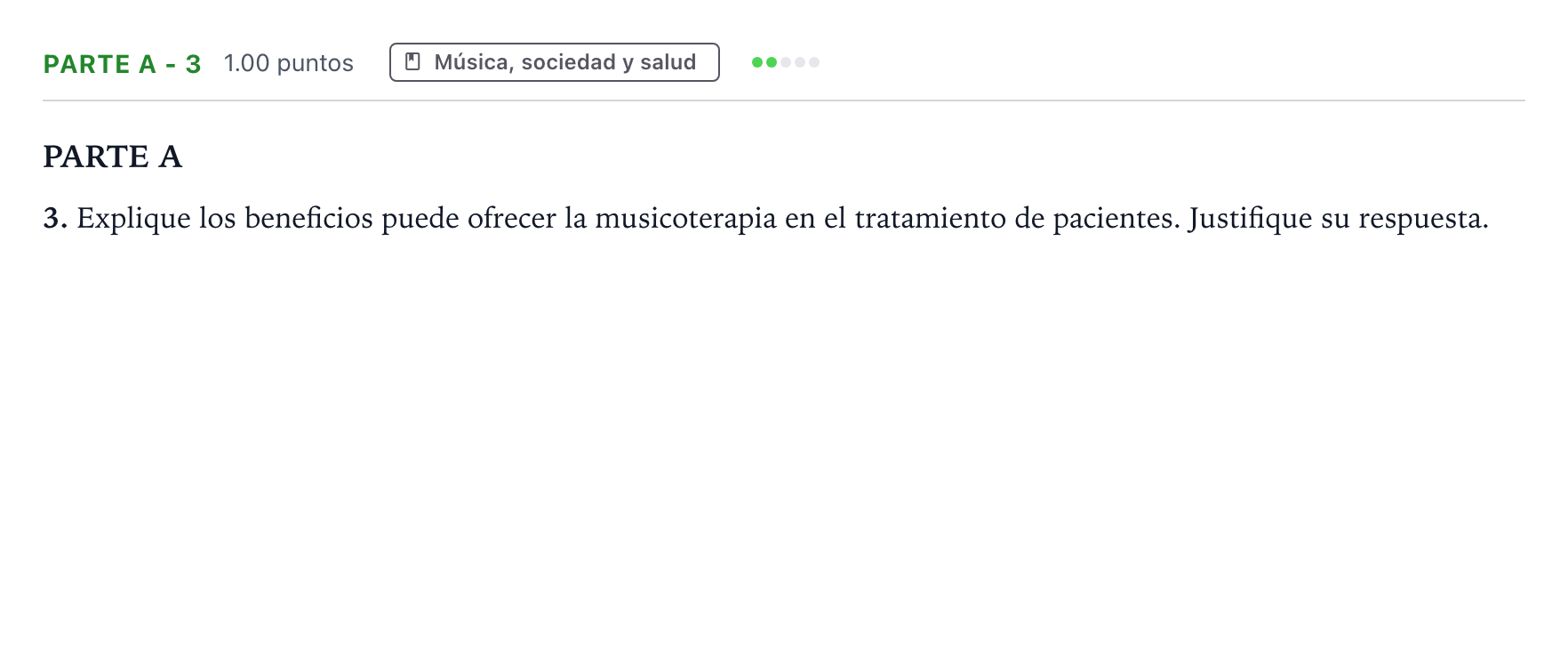 Enunciado: Ejercicio Parte A - 3 · Análisis Musical II PAU Madrid Modelo 2024