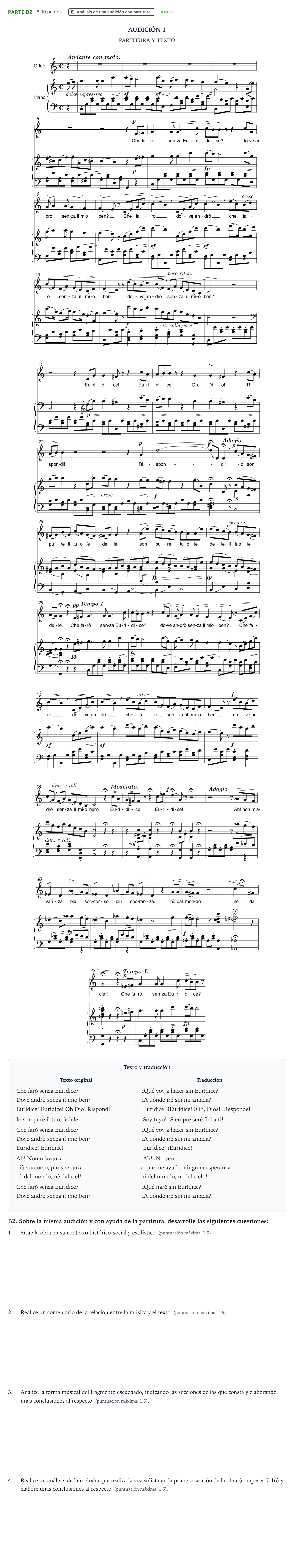 Enunciado: Ejercicio Parte B2 · Análisis Musical II PAU Madrid Ordinaria 2024