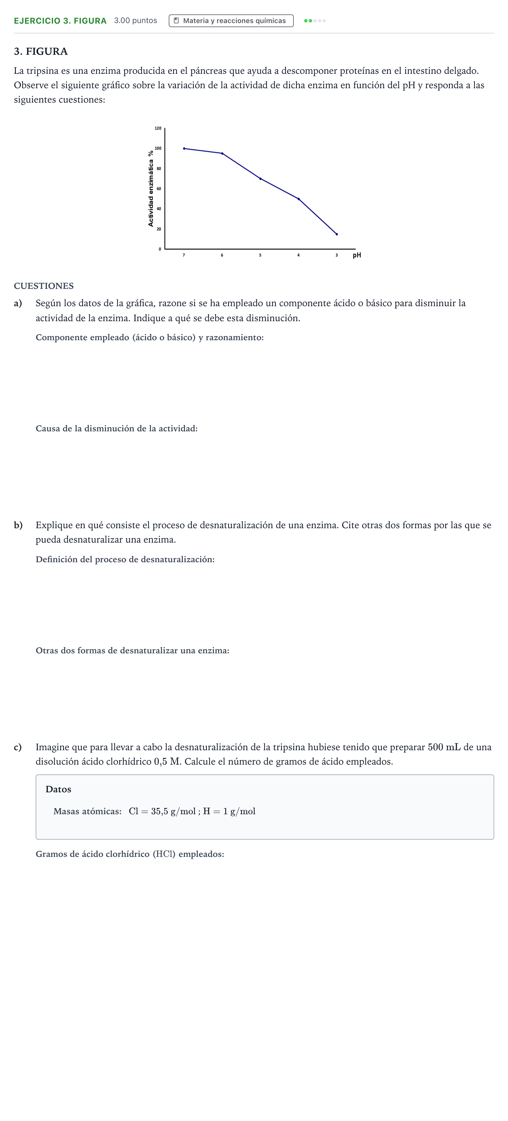 Enunciado: Ejercicio 3. FIGURA · Ciencias Generales PAU Madrid Modelo 2024