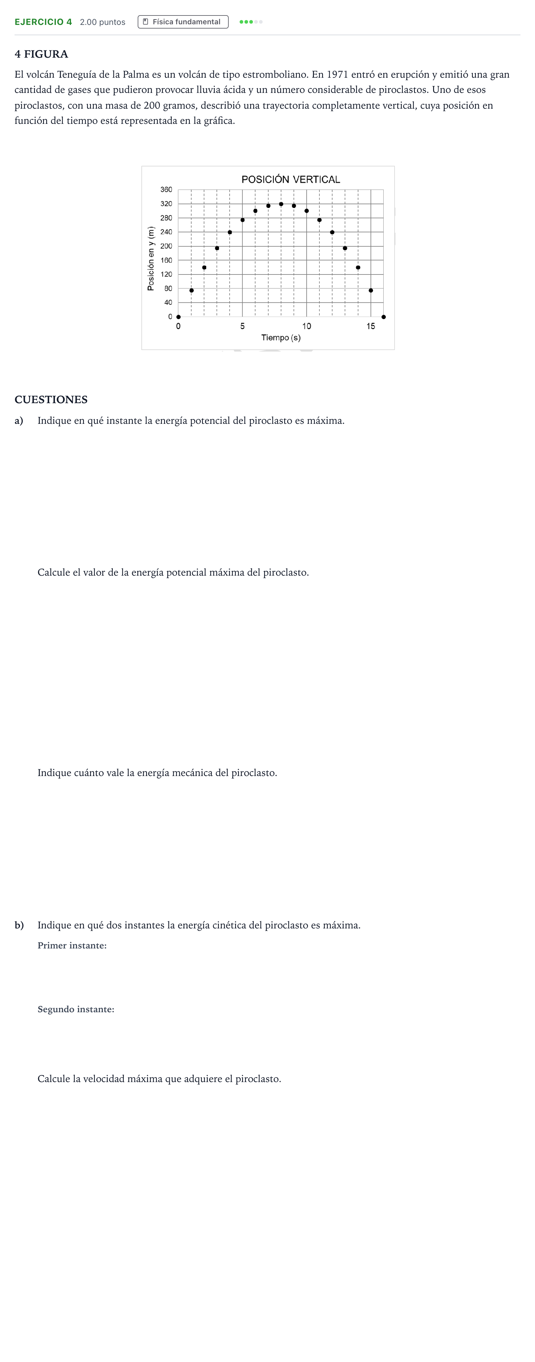 Enunciado: Ejercicio 4 - Física fundamental · Ciencias Generales PAU Madrid Modelo 2024