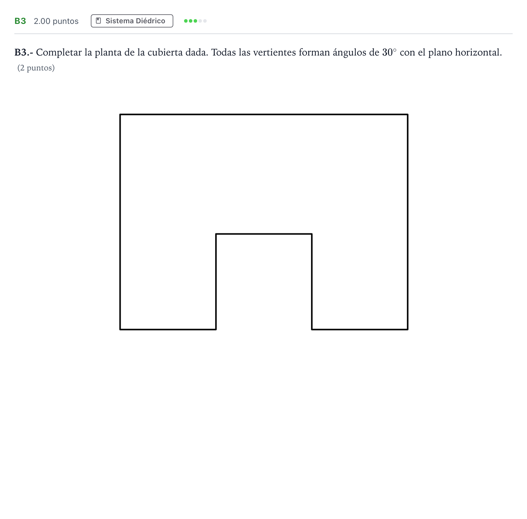 Enunciado: Ejercicio B3 · Dibujo técnico II PAU Madrid Extraordinaria 2024