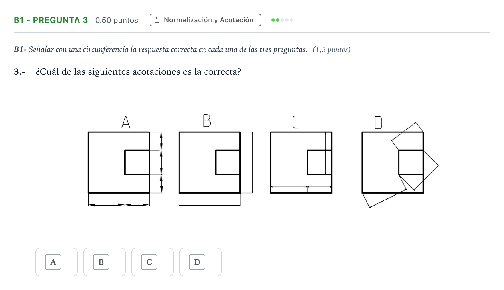 Enunciado: Ejercicio B1 - Pregunta 3 · Dibujo Técnico Aplicado a las Artes Plásticas y al Diseño II PAU Madrid Extraordinaria 2024