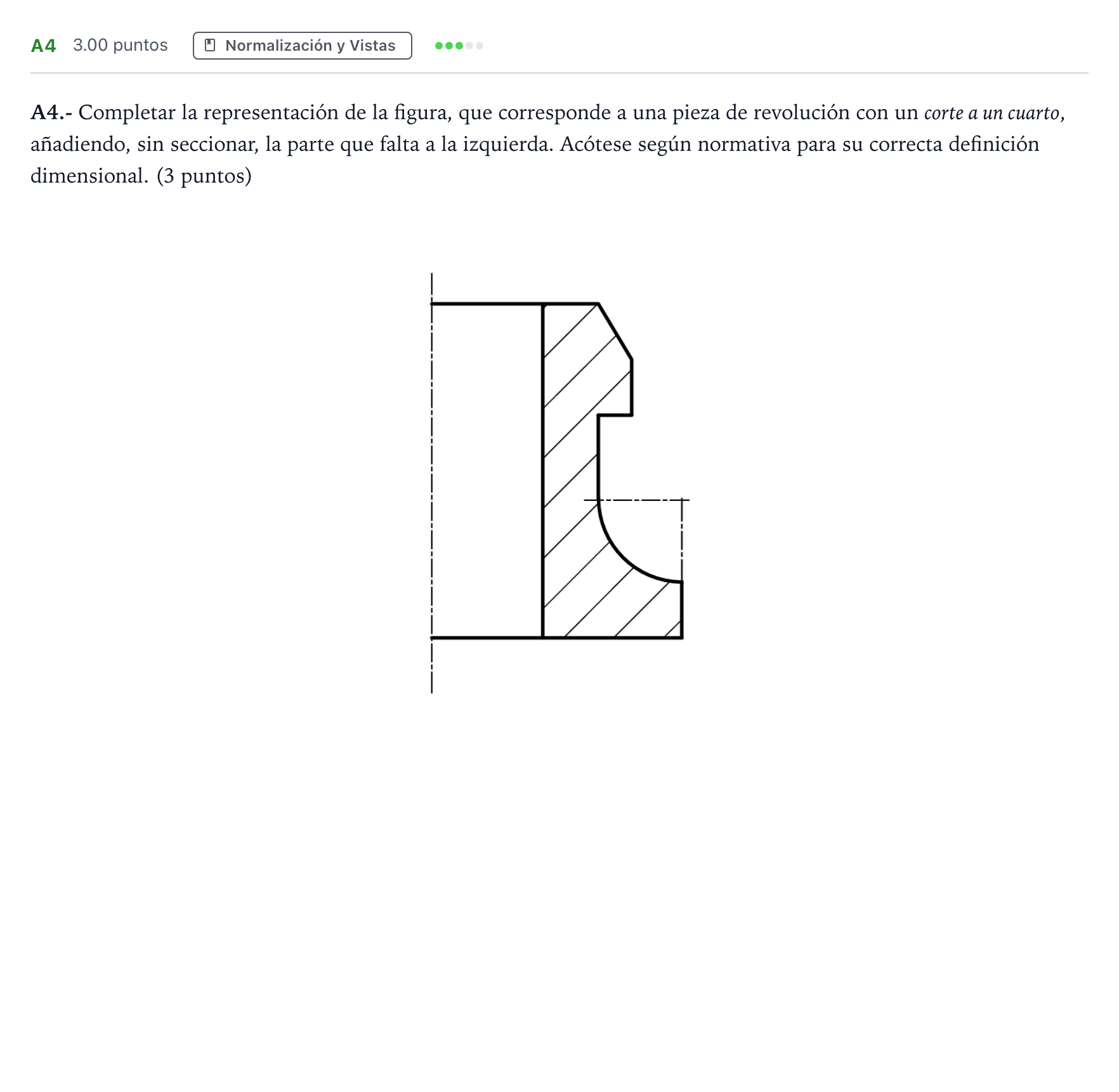 Enunciado: Ejercicio A4 · Dibujo técnico II PAU Madrid Modelo 2024
