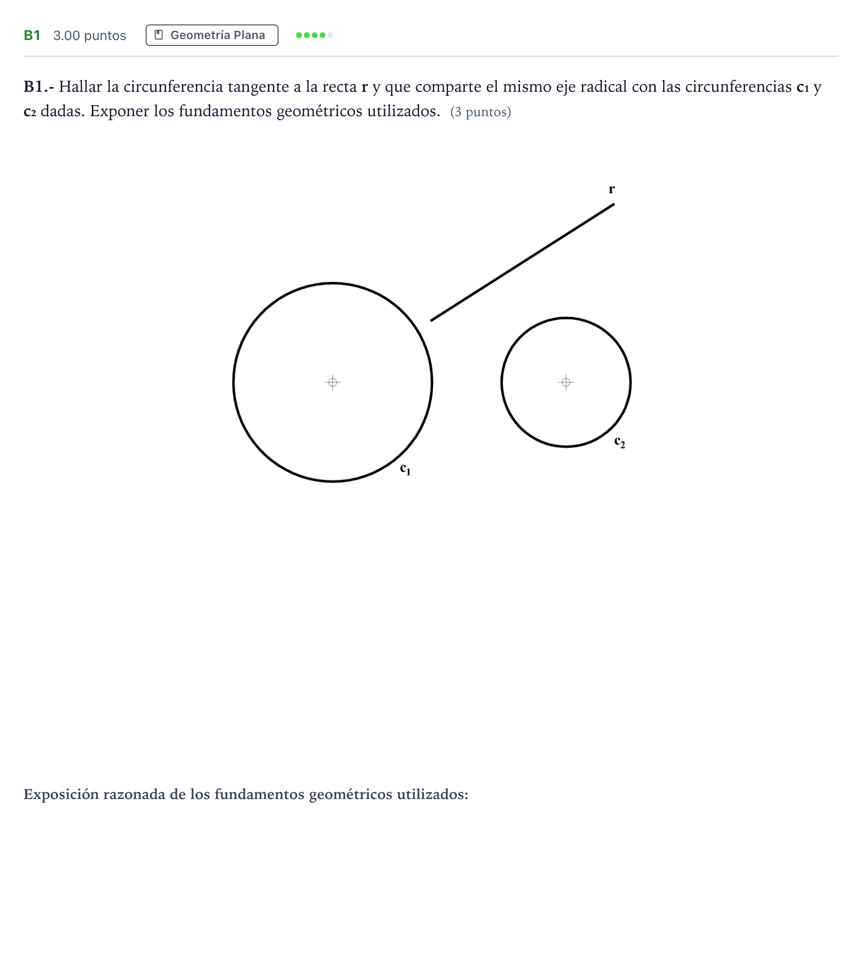 Enunciado: Ejercicio B1 · Dibujo técnico II PAU Madrid Modelo 2024