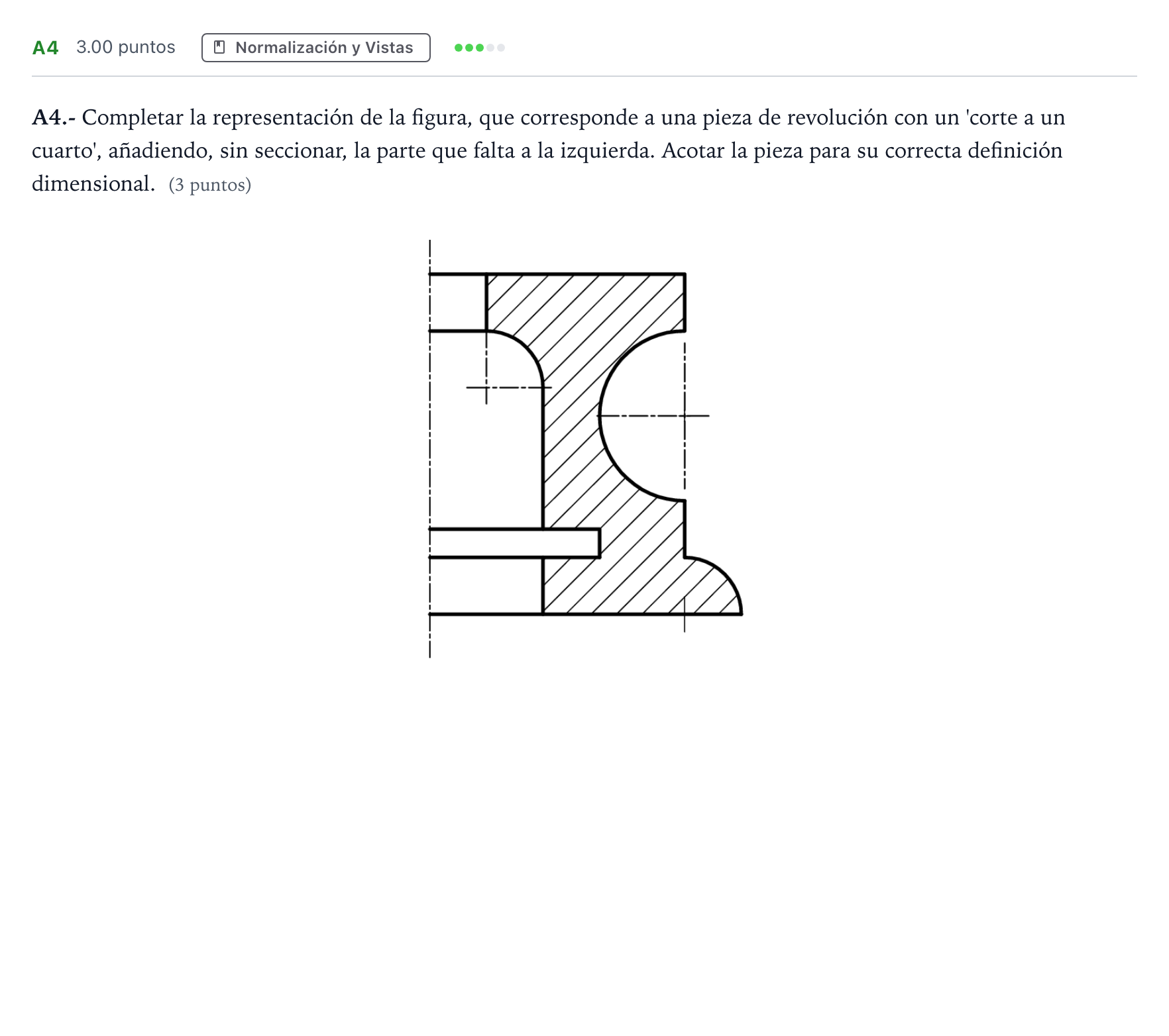 Enunciado: Ejercicio A4 · Dibujo técnico II PAU Madrid Ordinaria 2024