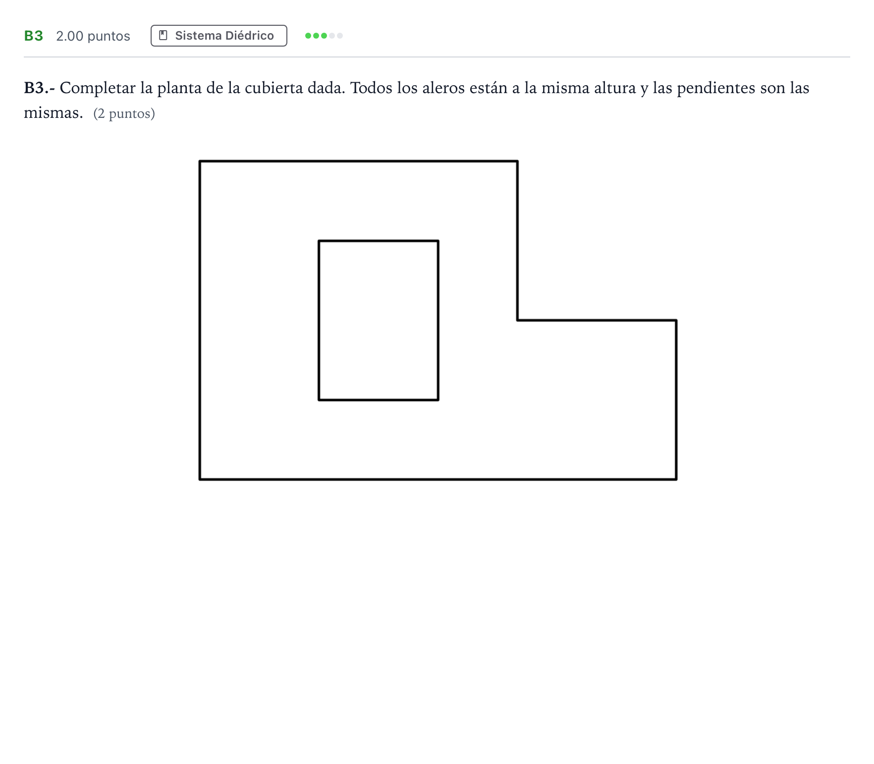 Enunciado: Ejercicio B3 · Dibujo técnico II PAU Madrid Ordinaria 2024