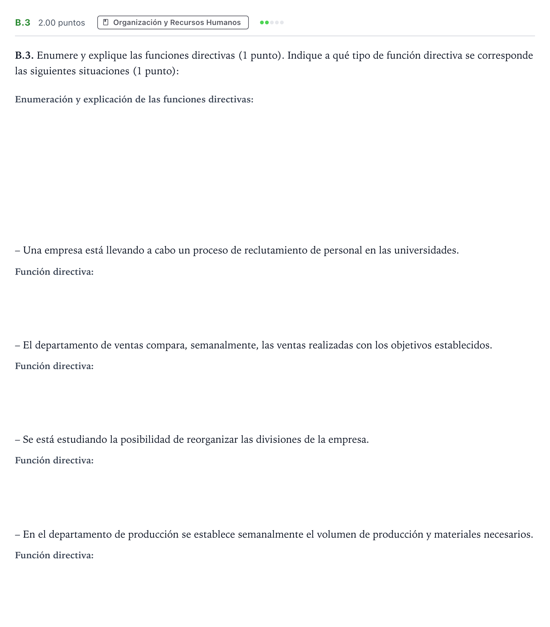 Enunciado: Ejercicio B.3 · Empresa y Diseño de Modelos de Negocio PAU Madrid Extraordinaria 2024